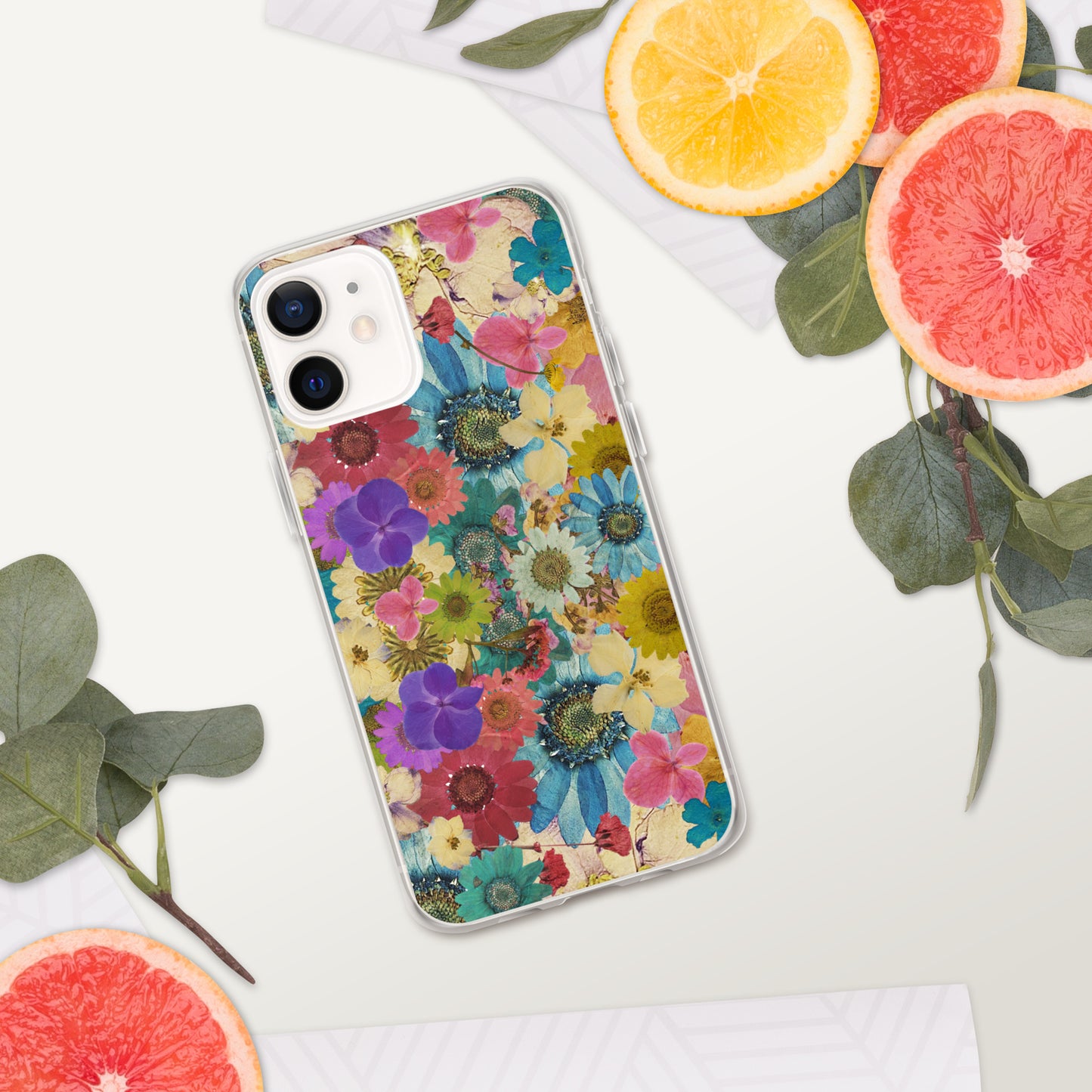 Pressed Flowers Clear Case for iPhone®