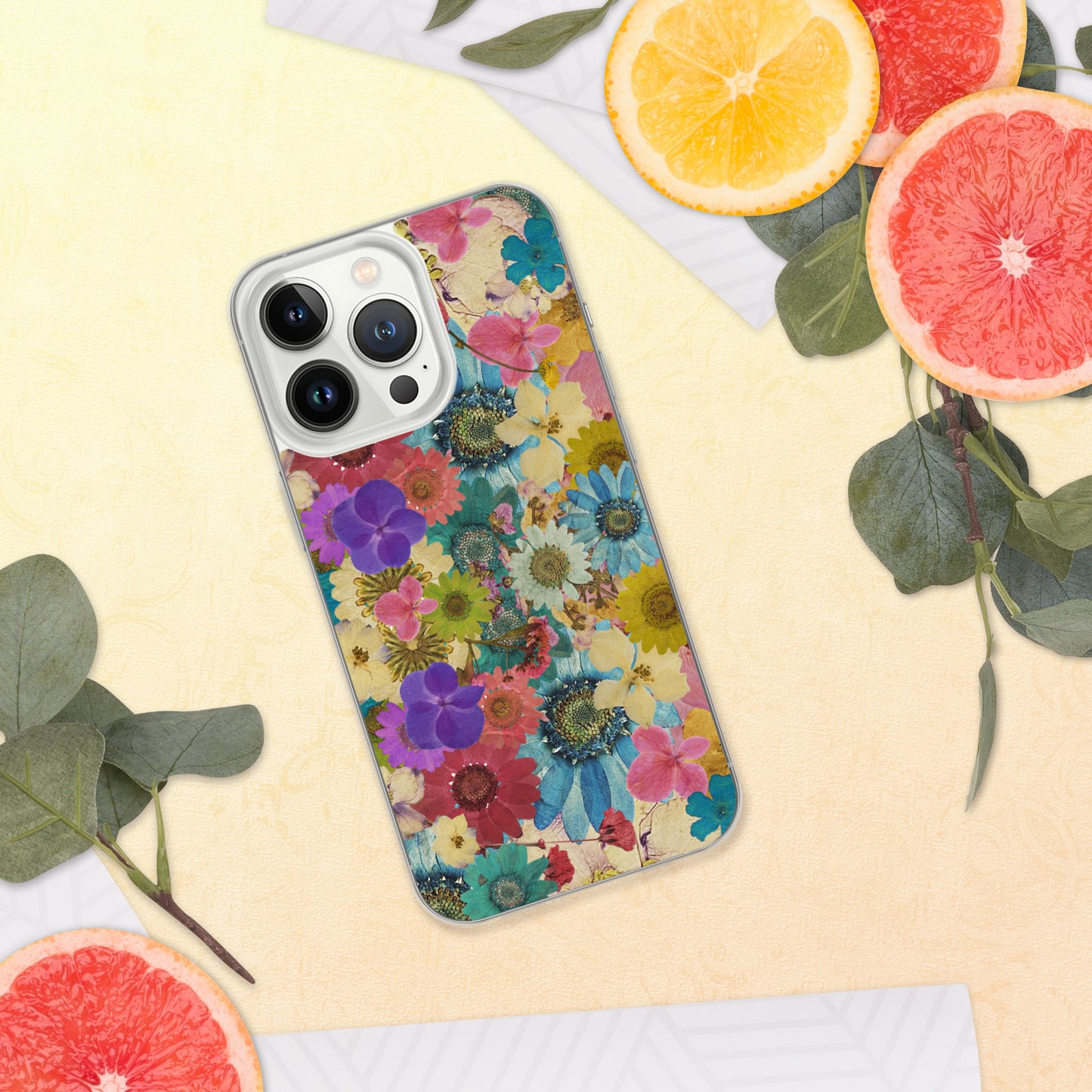 Pressed Flowers Clear Case for iPhone®