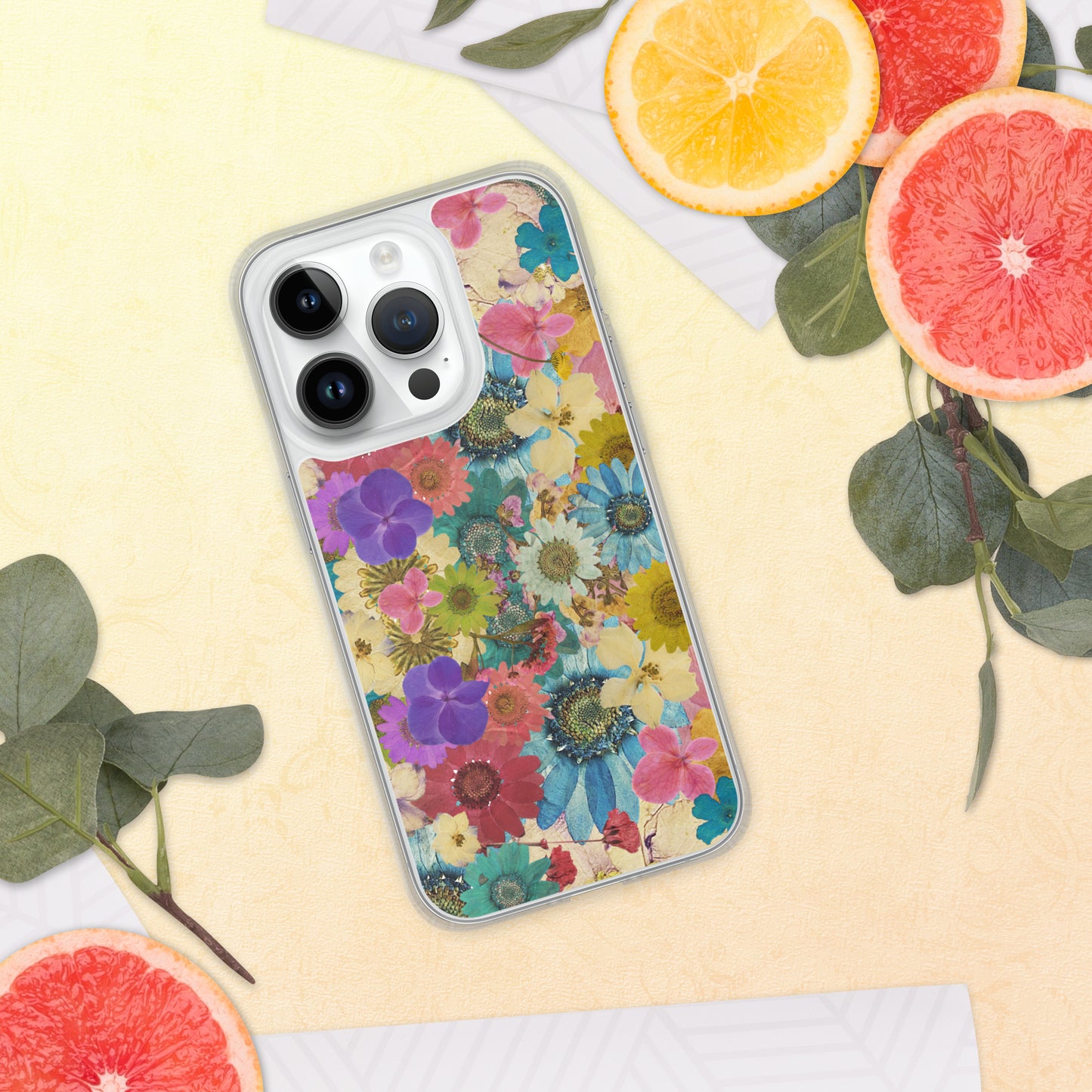 Pressed Flowers Clear Case for iPhone®