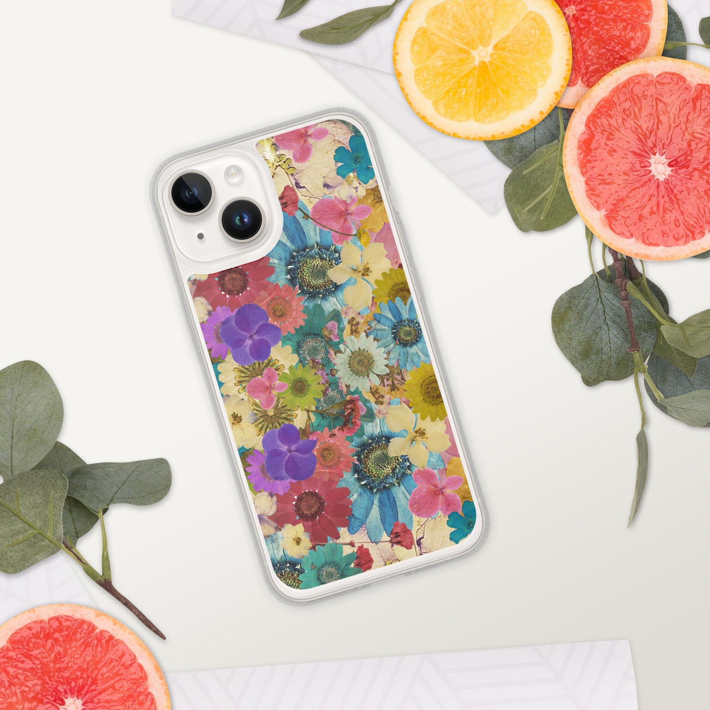 Pressed Flowers Clear Case for iPhone®