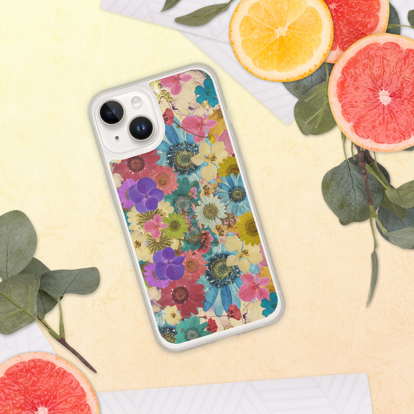 Pressed Flowers Clear Case for iPhone®