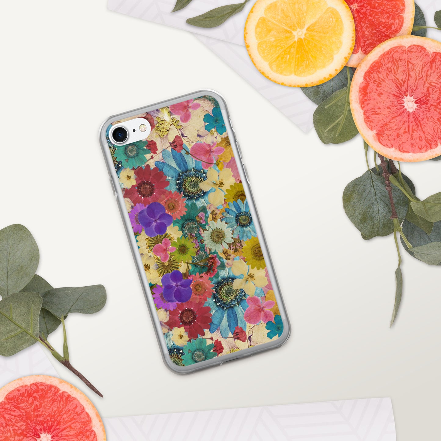 Pressed Flowers Clear Case for iPhone®