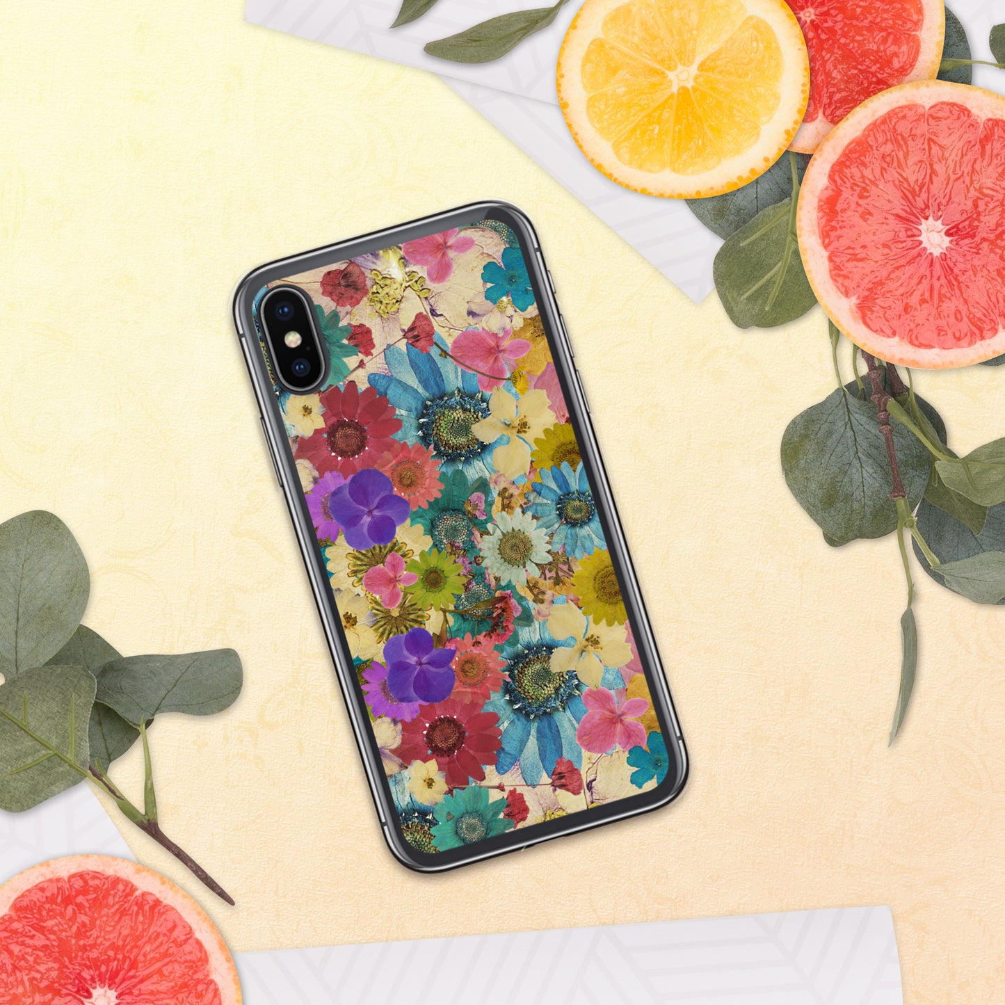 Pressed Flowers Clear Case for iPhone®