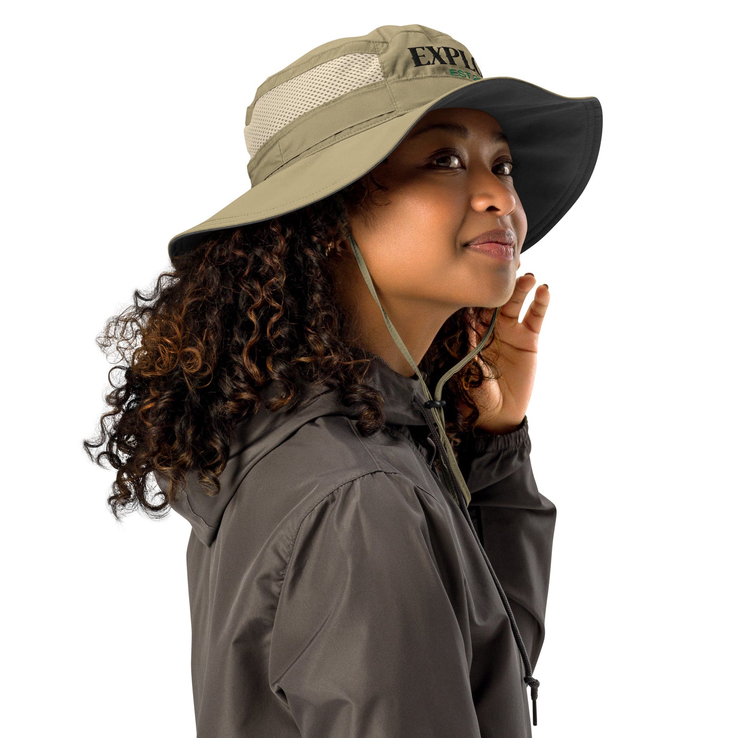 Columbia booney hat, Explore, Adventure Hat, Camping Hat , Hiking Hat, Outdoor, Happy Camper, Mountains Trucker Hat, Gift For Outdoorsman,