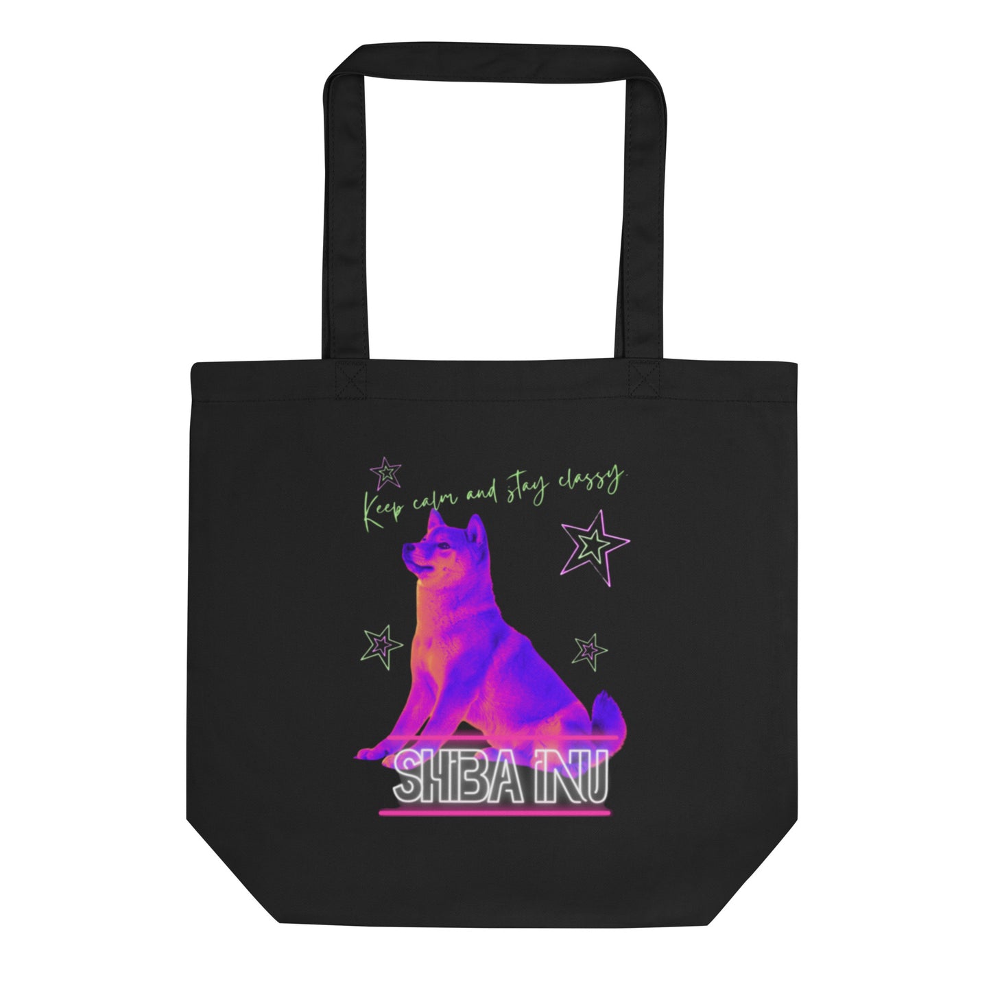 Shiba Inu Neon Eco Tote Bag
