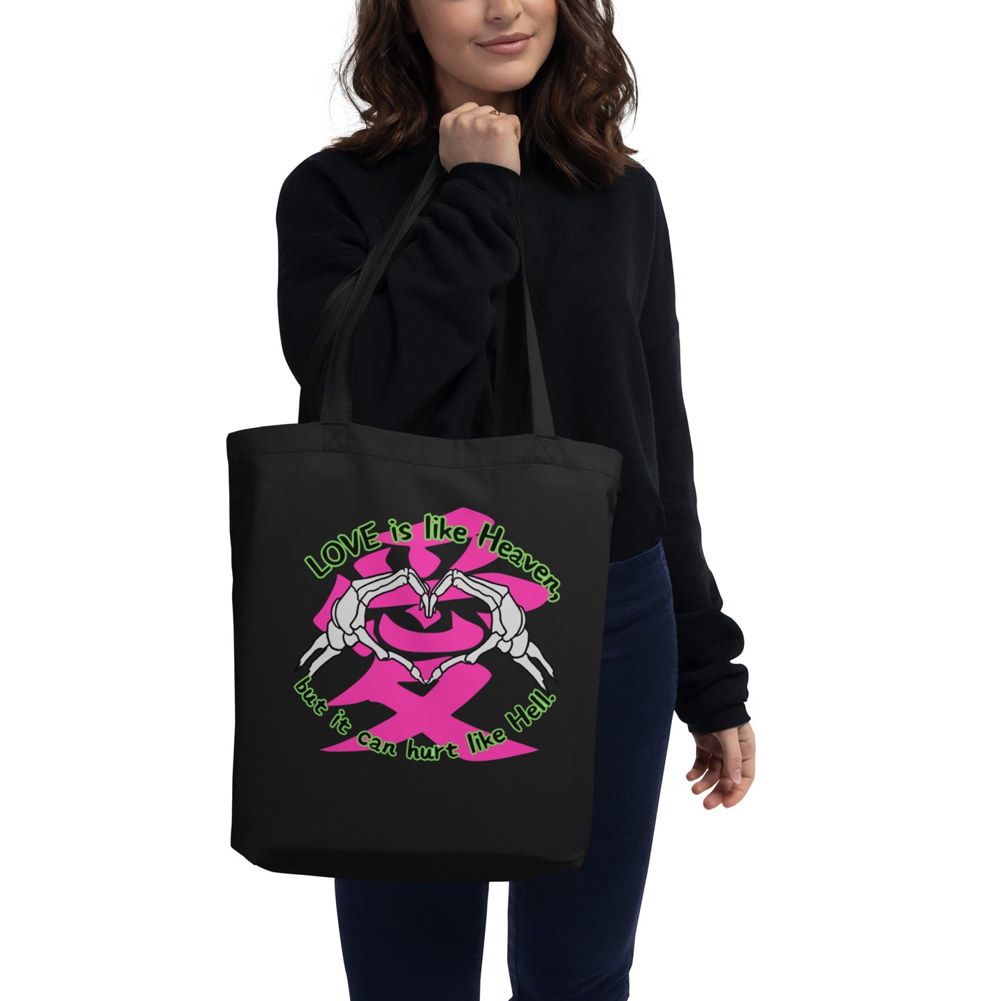 Love is like Heaven, kawaii, ai, love, Eco Tote Bag