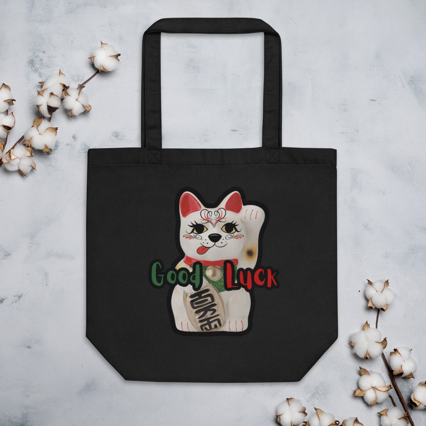 Lucky Cat, Manekineko, Eco Tote Bag