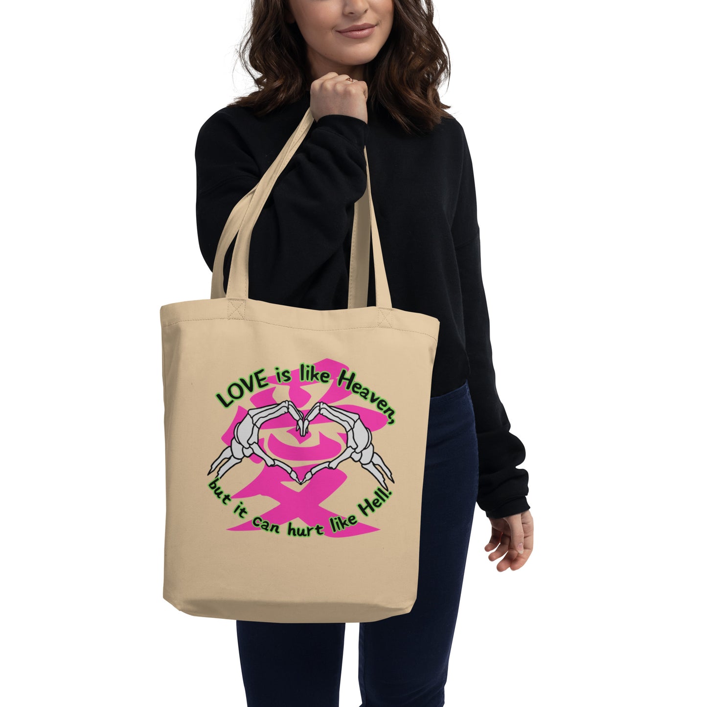 Love is like Heaven, kawaii, ai, love, Eco Tote Bag