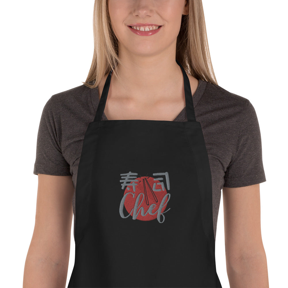 Chef Apron, Sushi Chef Japanese Cuisine Embroidered Apron