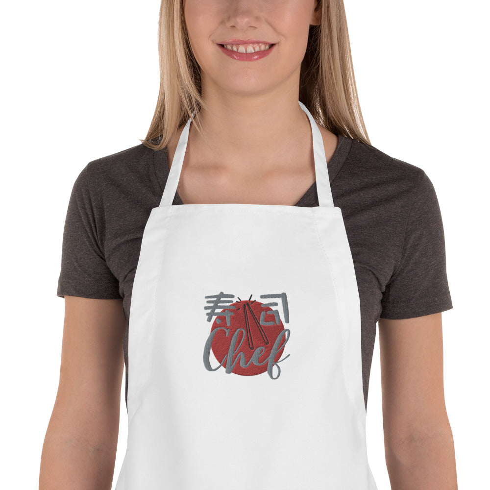 Chef Apron, Sushi Chef Japanese Cuisine Embroidered Apron