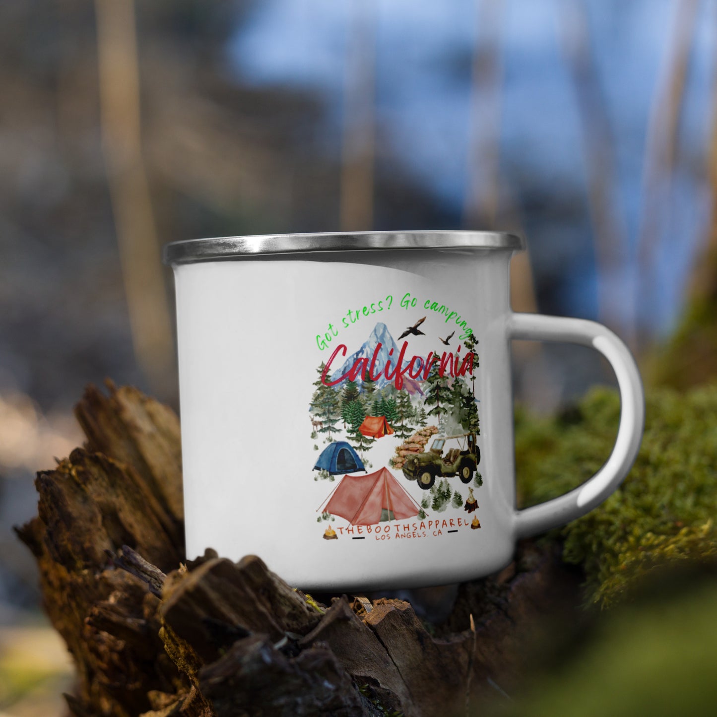 California Got Stress Enamel Mug