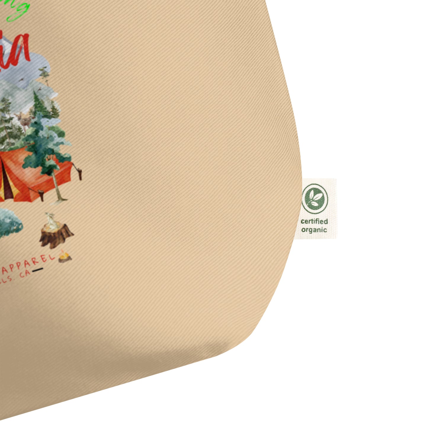 California Got Stress?? Large organic tote bag