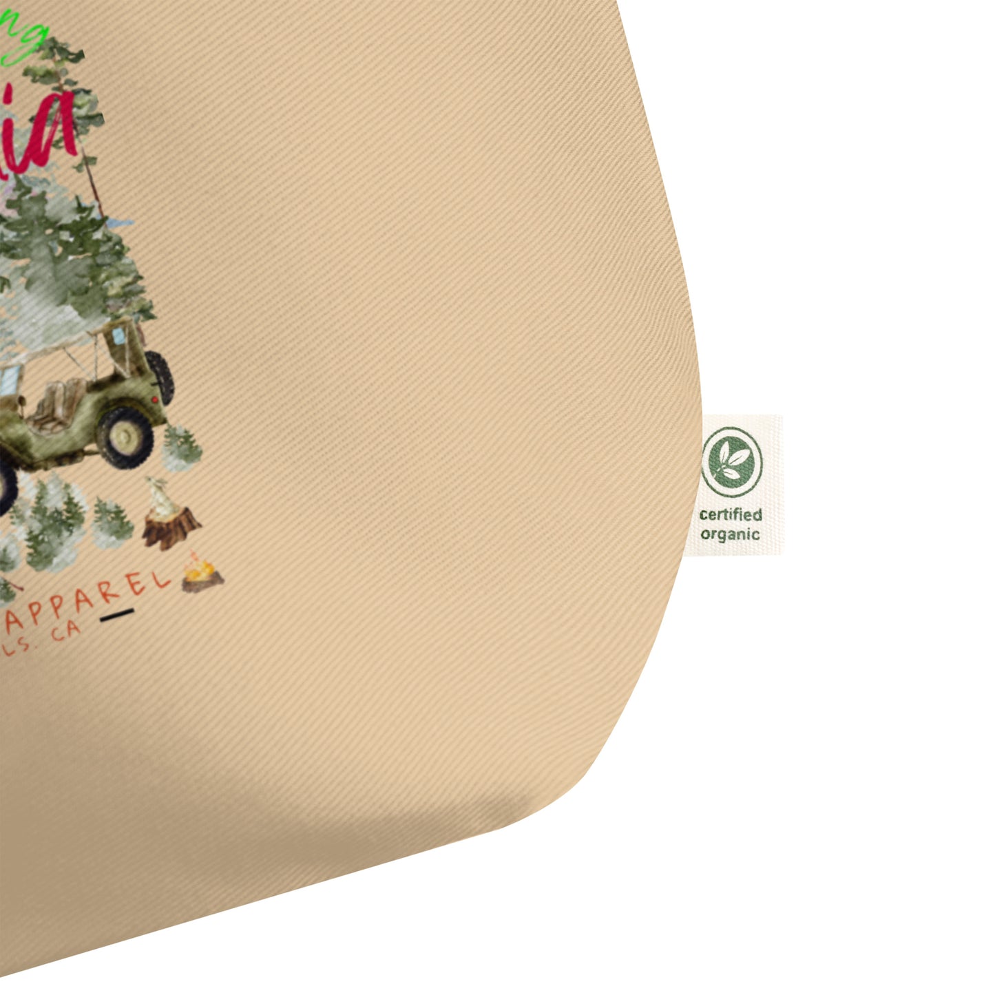 California Go Camping Large organic tote bag