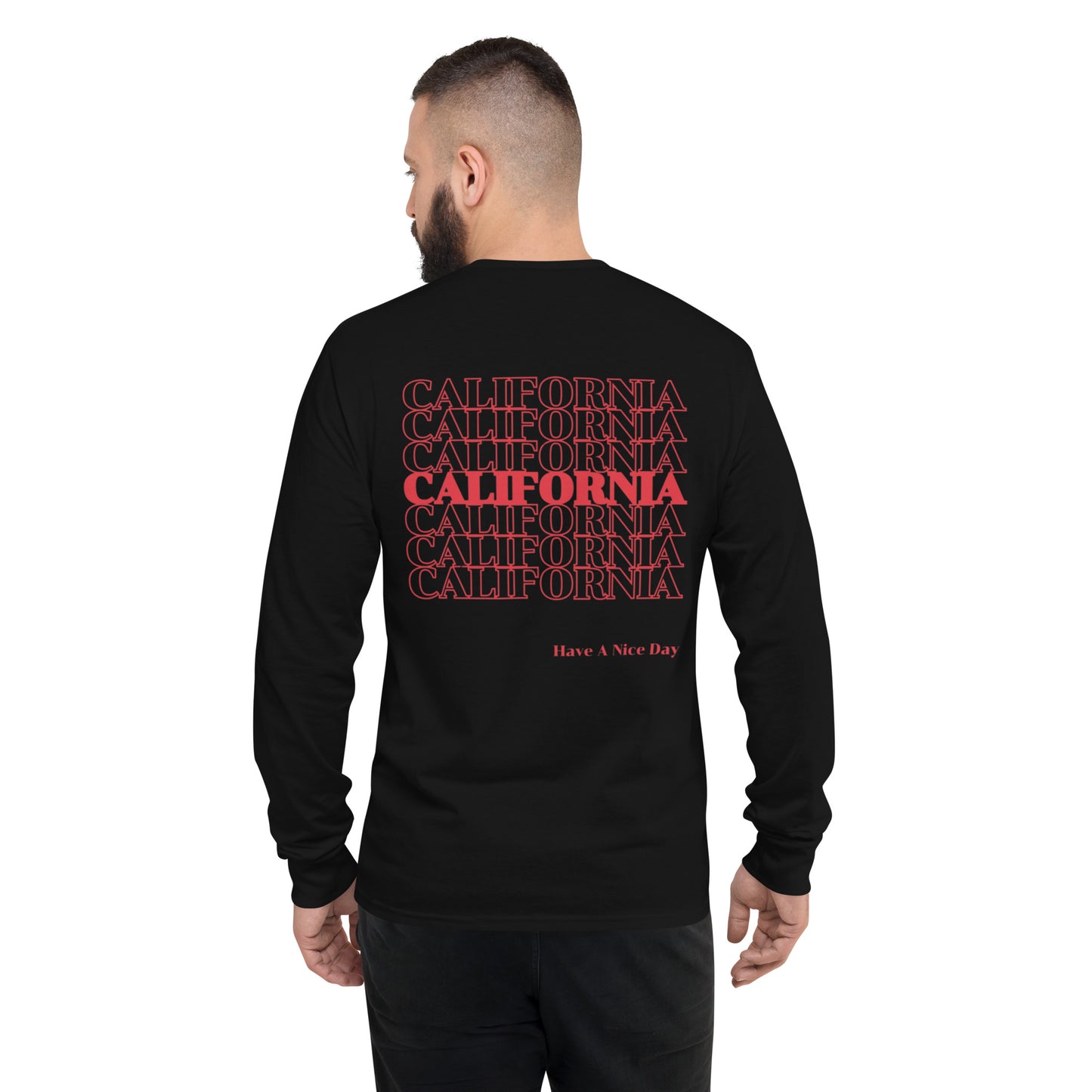 California, Japanese, Katakana, Champion Long Sleeve Shirt
