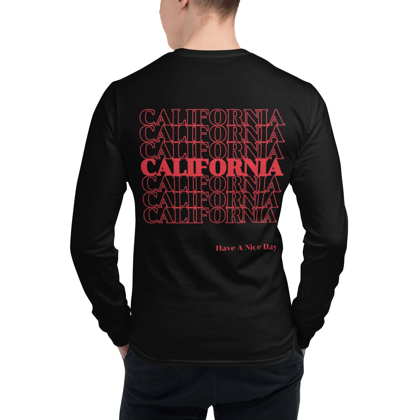 California, Japanese, Katakana, Champion Long Sleeve Shirt