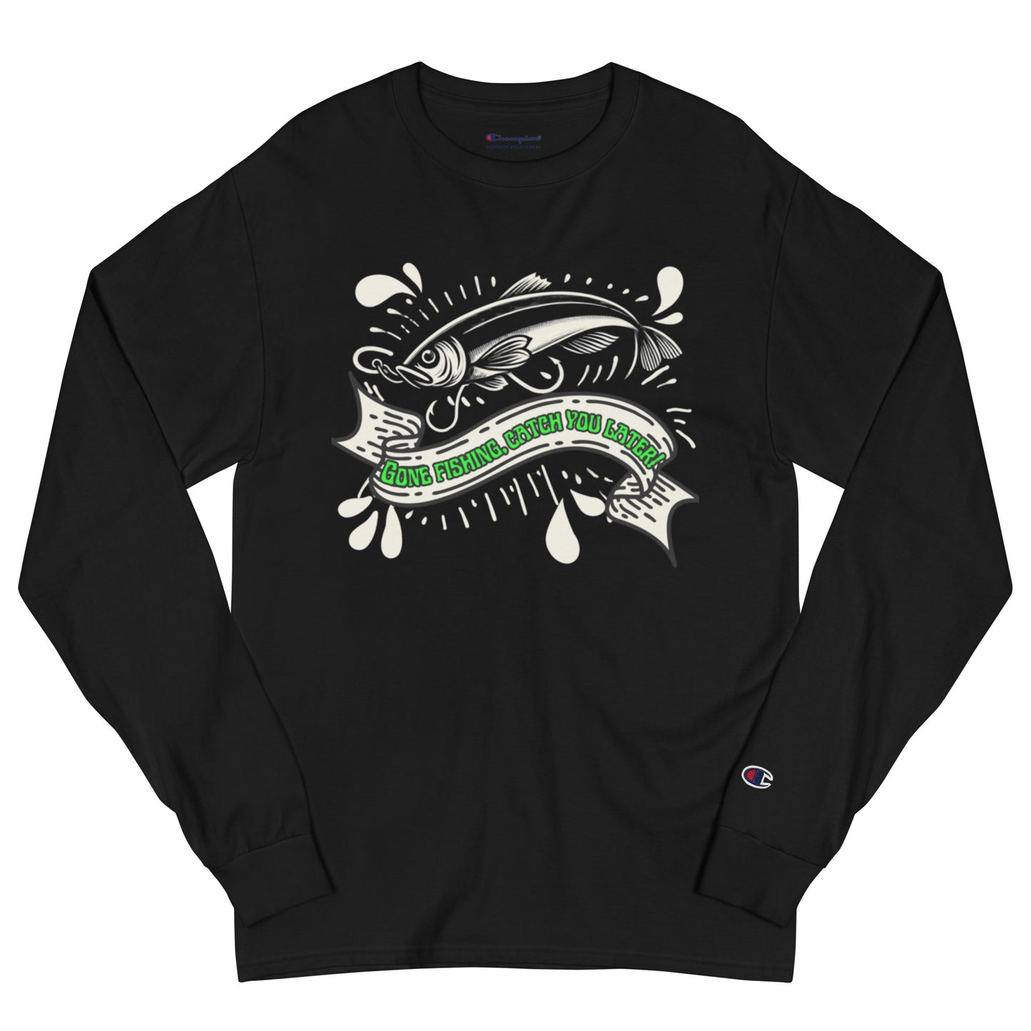 Fishing Dad, Cool, Kawaii, Champion Long Sleeve Shirt