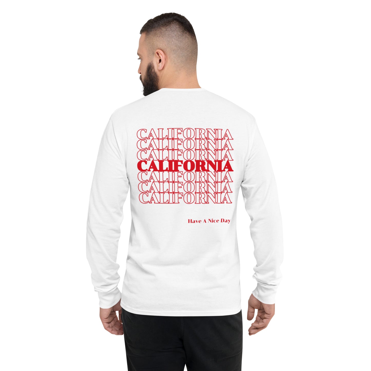 California, Japanese, Katakana, Champion Long Sleeve Shirt