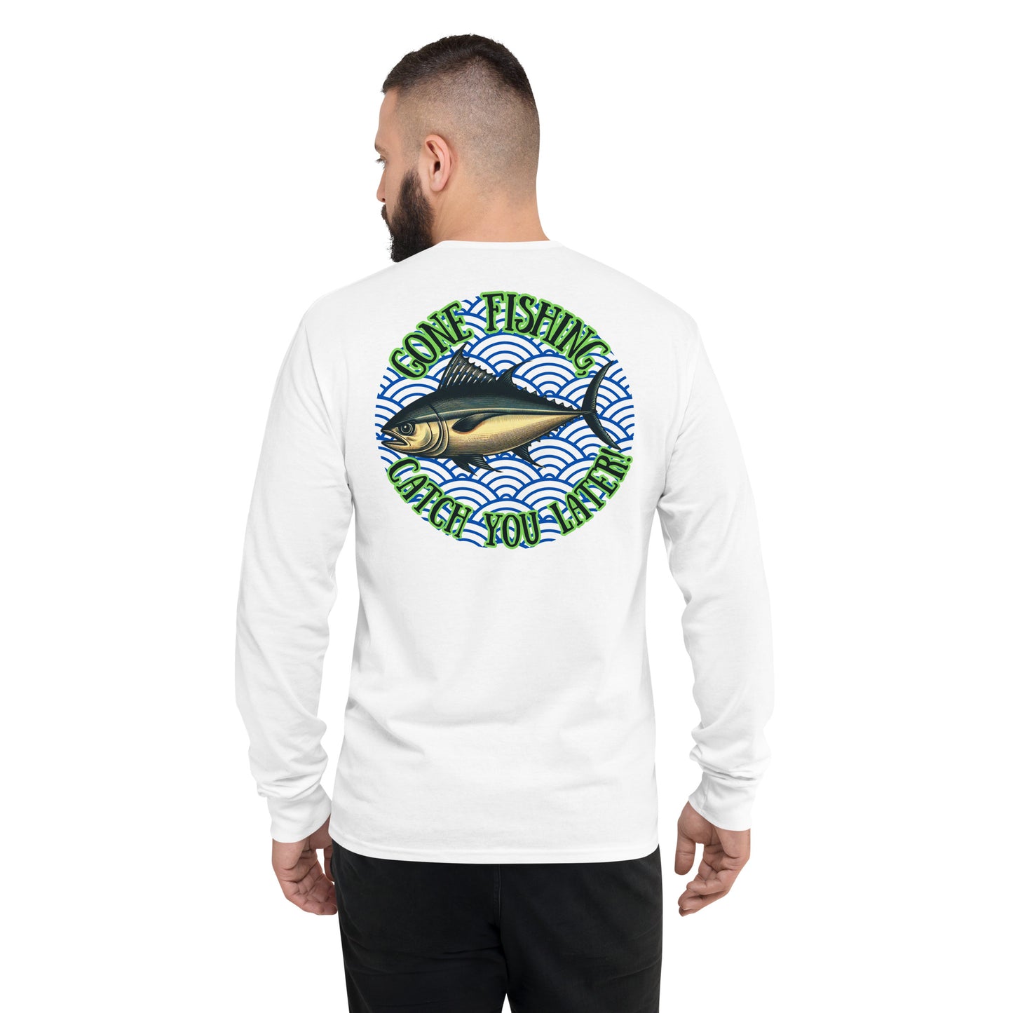 Fishing, Fishing Dad, Gone Fishing, Tuna Fishing, fishing lure, kawaii, father's day gift, Best Gift For Dad, 100% cotton, Champion Long Sleeve Shirt