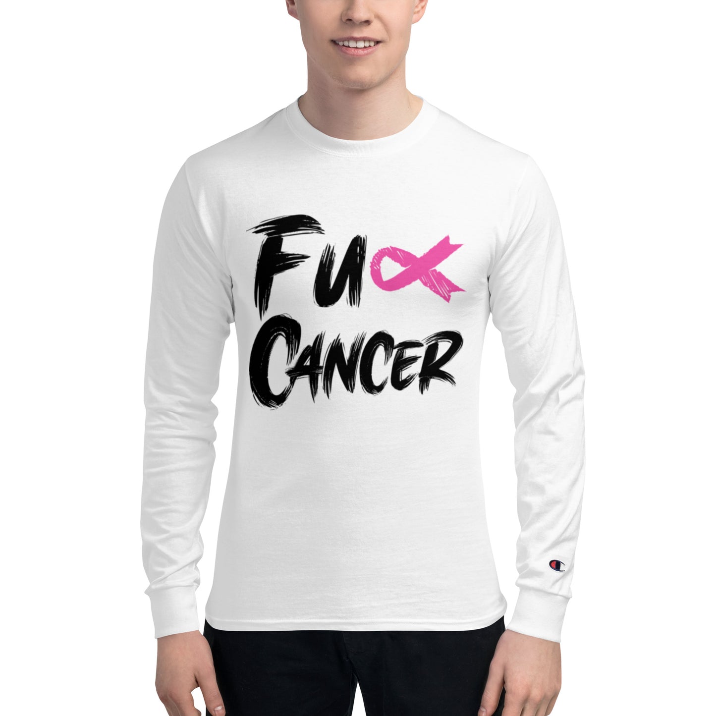 Fuck Cancer, Cancer Survivor Gift, 100% cotton, Champion Long Sleeve Shirt