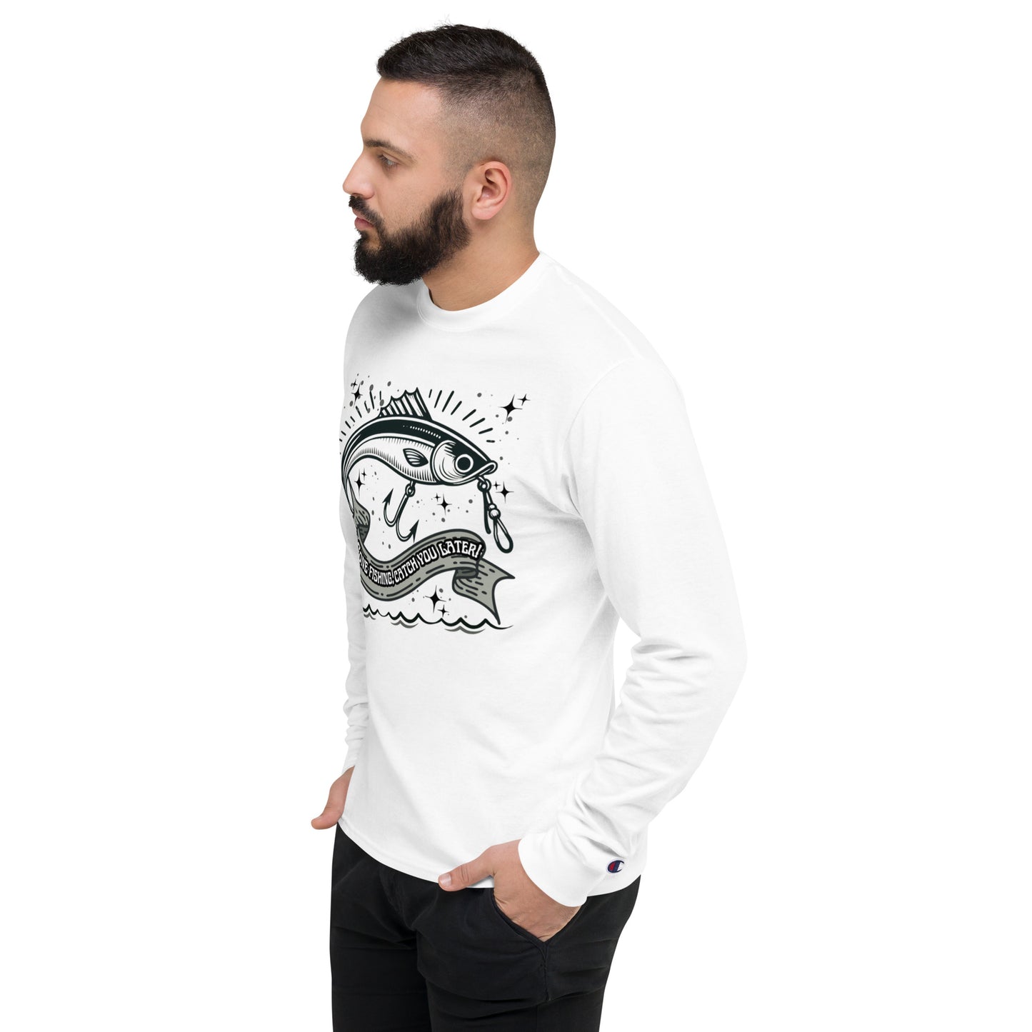 Fishing, Fishing Dad, Cool, Kawaii, Gift For Dad, best seller, Champion Long Sleeve Shirt