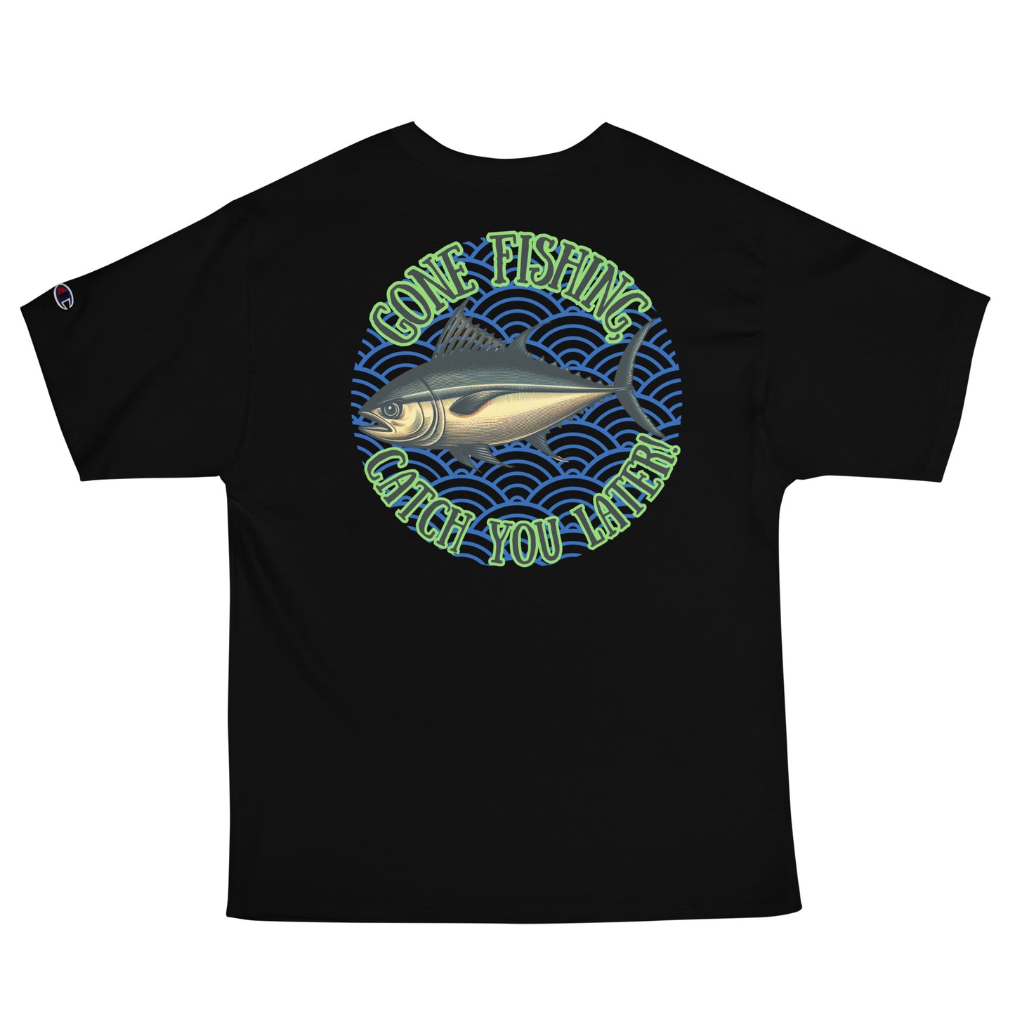 Fishing, Fishing Dad, Gone Fishing, Tuna Fishing, fishing lure, kawaii, father's day gift, Best Gift For Dad, 100% cotton, Champion T-Shirt