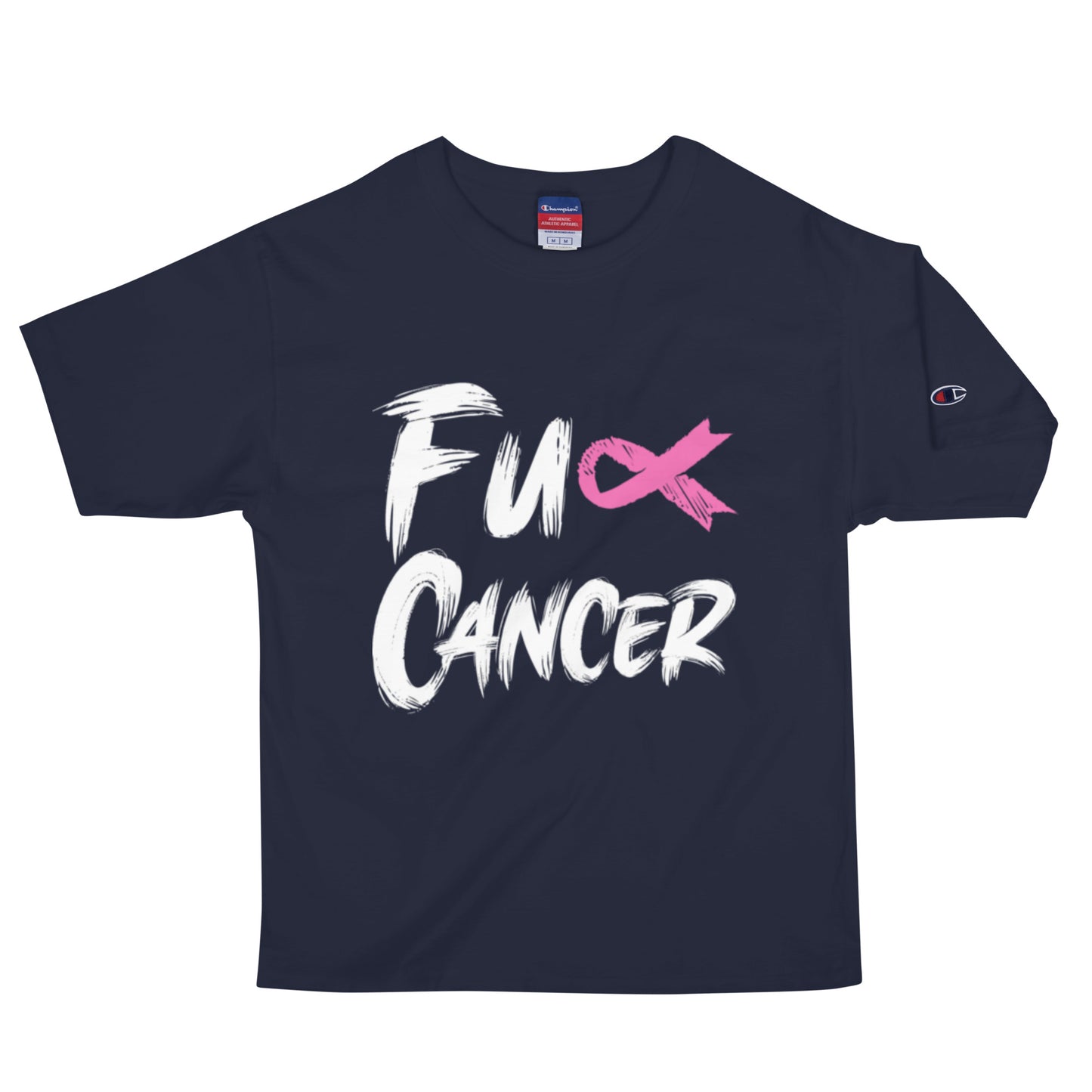 Fuck Cancer, Cancer Survivor Gift,black. Champion T-Shirt