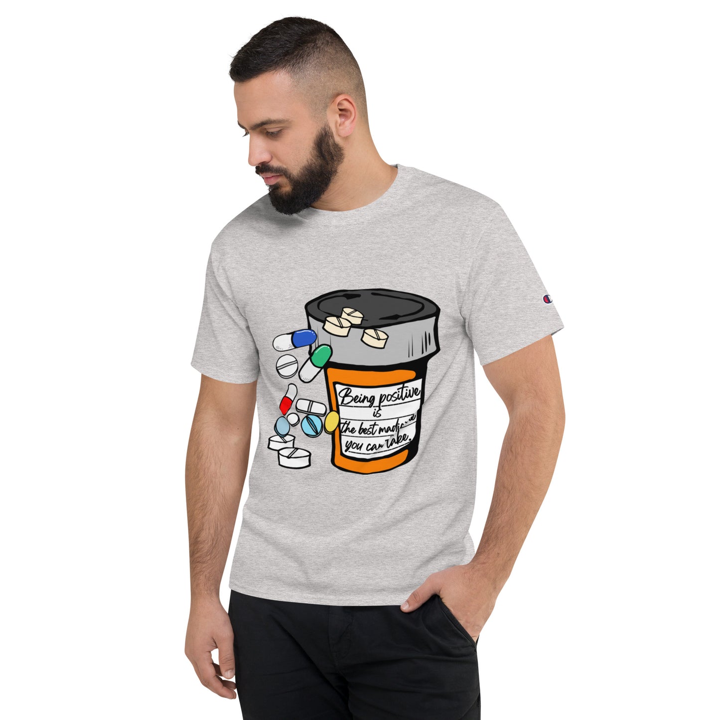 Being positive is the best medicine you can take. Men's Champion T-Shirt