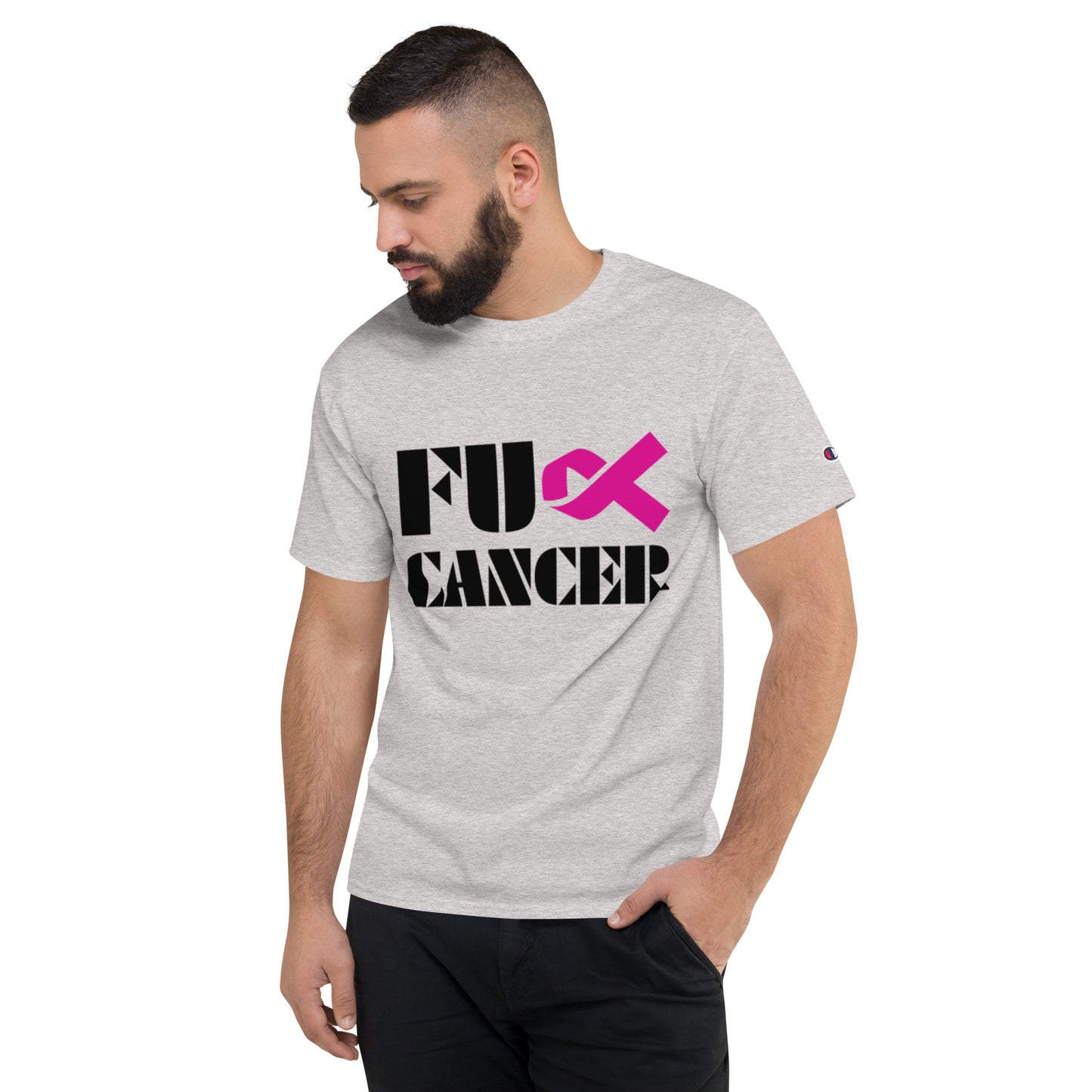 Fuck Cancer, Cancer Survivor Gift, 100% cotton Champion T-Shirt
