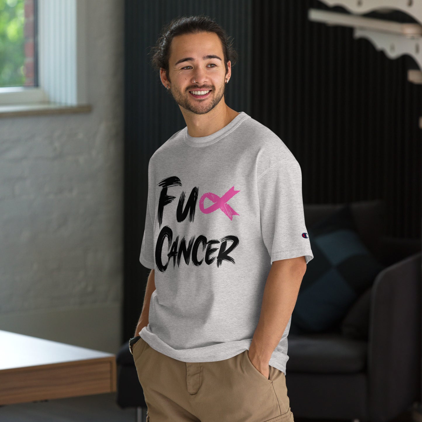Fuck Cancer, Cancer Survivor Gift, Champion T-Shirt