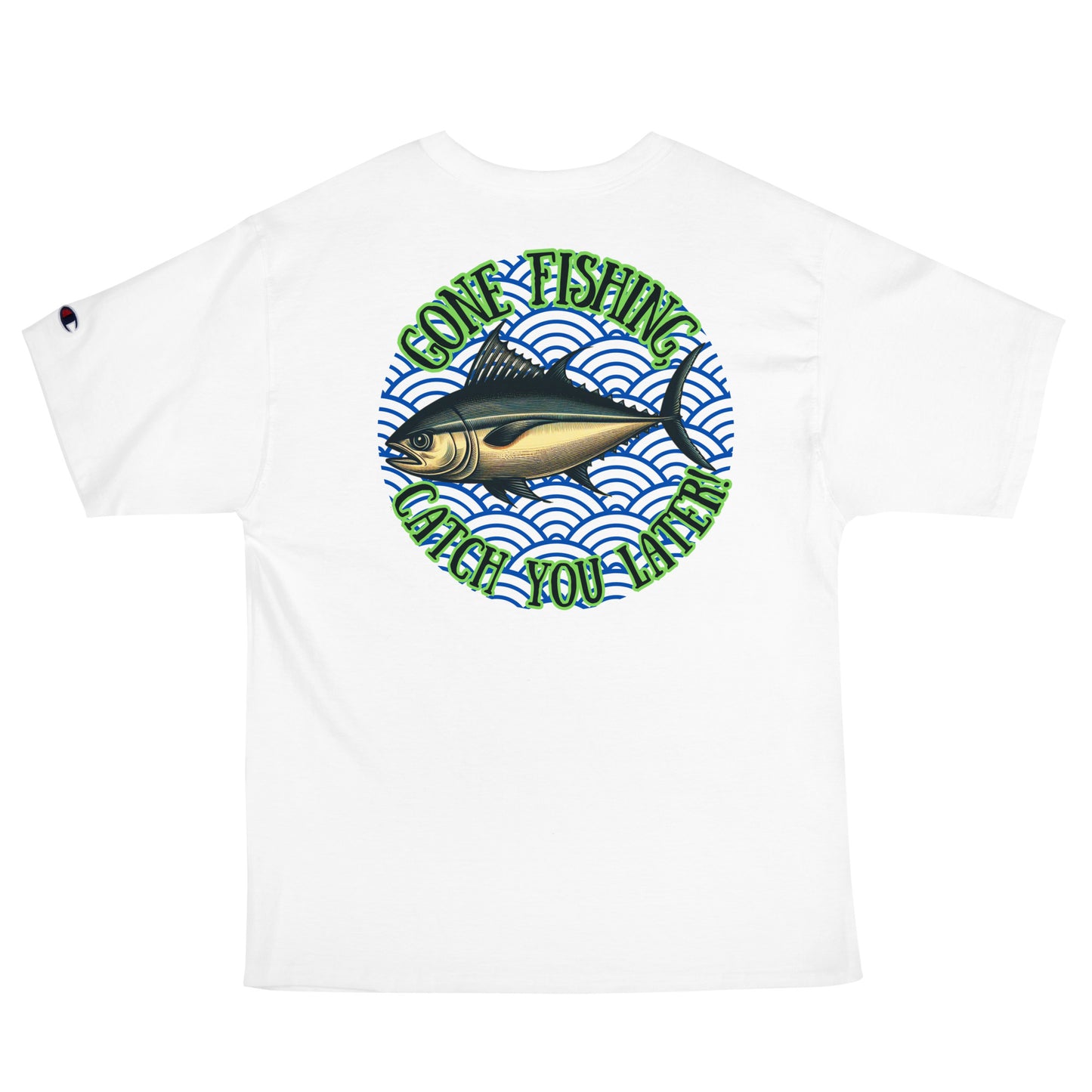Fishing, Fishing Dad, Gone Fishing, Tuna Fishing, fishing lure, kawaii, father's day gift, Best Gift For Dad, 100% cotton, Champion T-Shirt