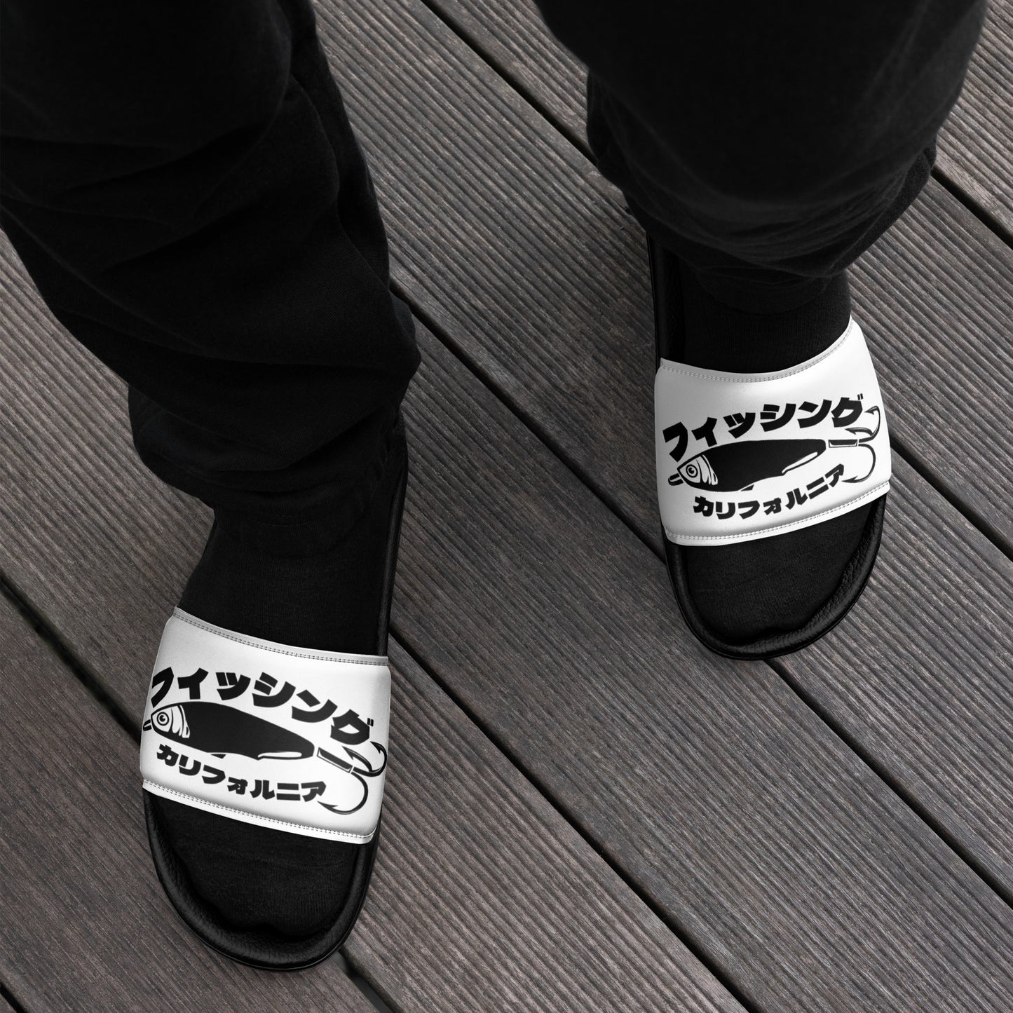 Fishing California, Japanese katakana,Men’s slides