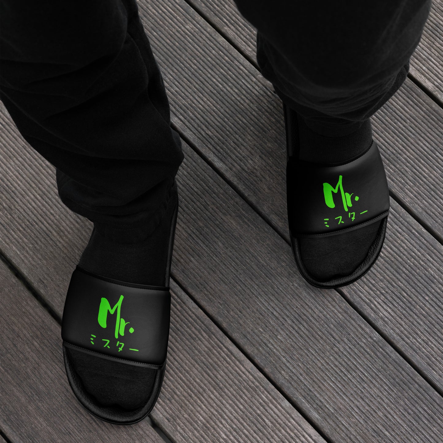 Mr and Mrs Wedding Gift Japanese, Katakana, Men’s slides