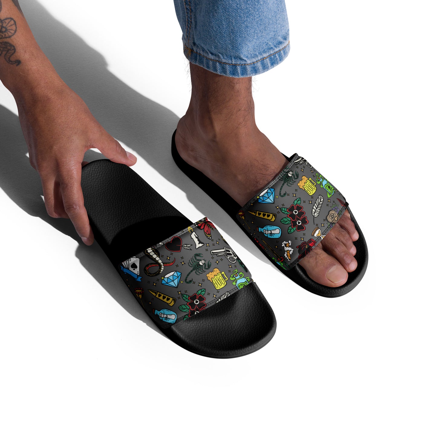 Tattoo Flash print Men’s slides