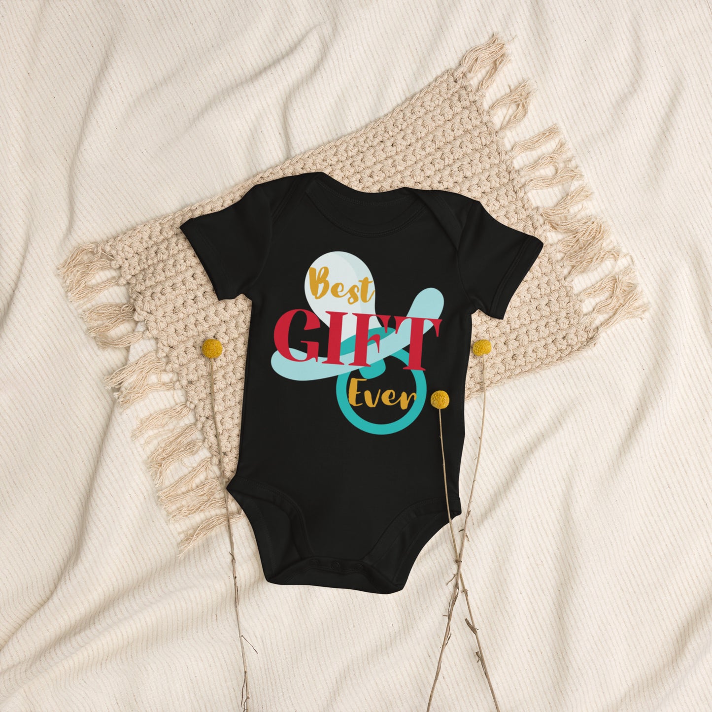 Best Gift Ever Organic cotton baby bodysuit