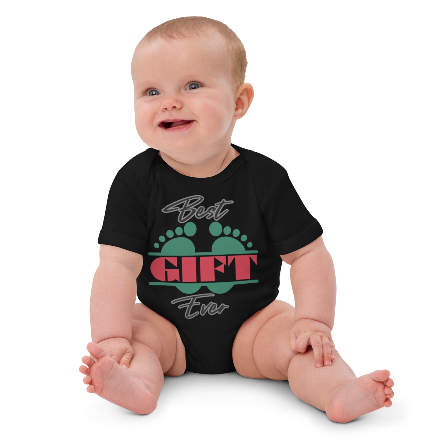 Best Gift Ever Baby Foot Organic 100% cotton baby bodysuit