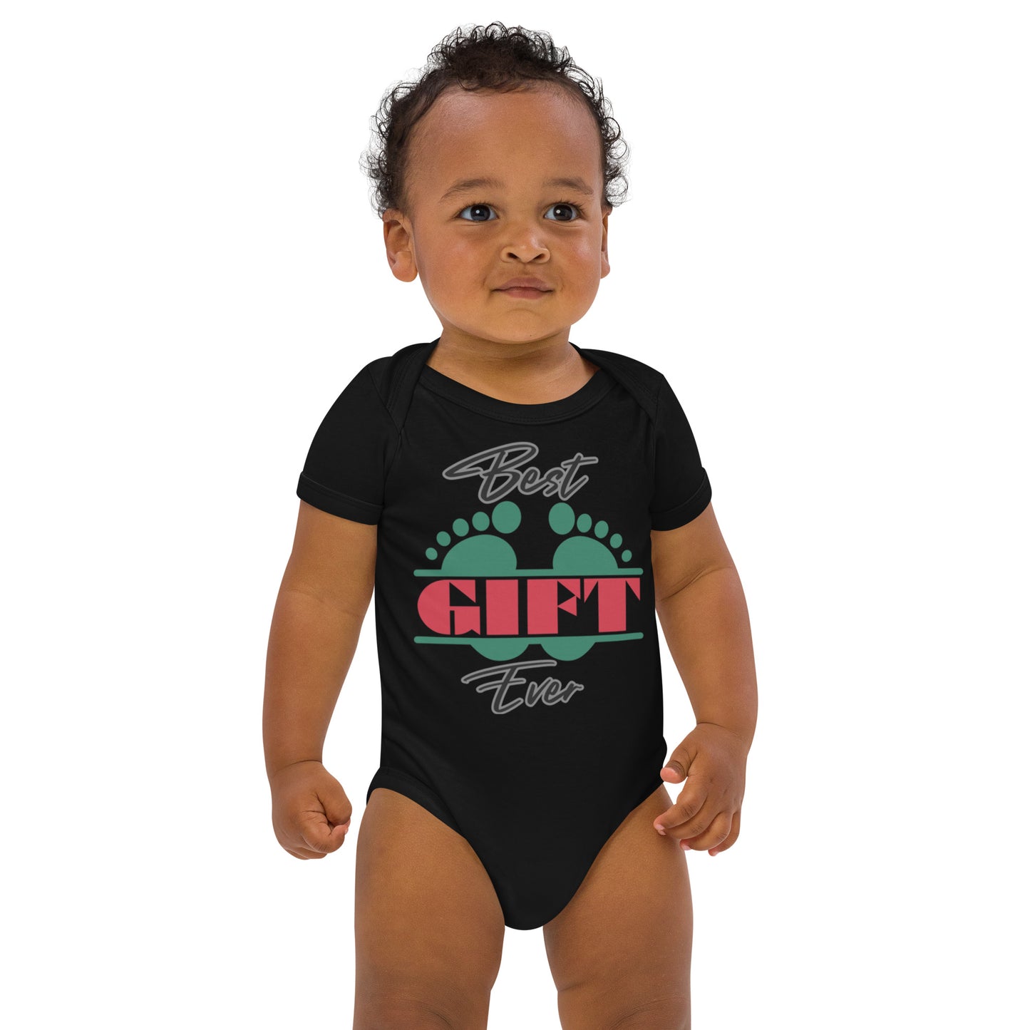 Best Gift Ever Baby Foot Organic 100% cotton baby bodysuit