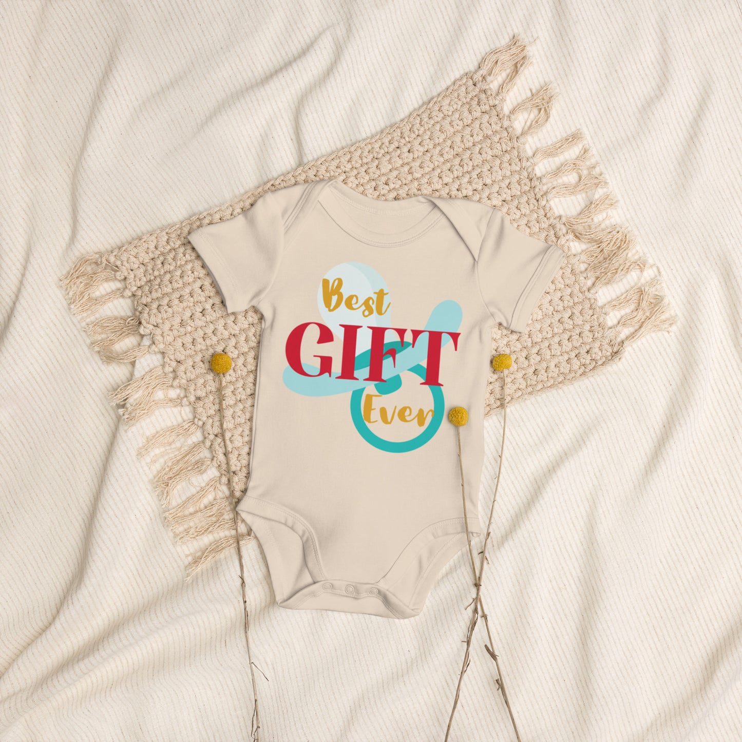 Best Gift Ever Organic cotton baby bodysuit