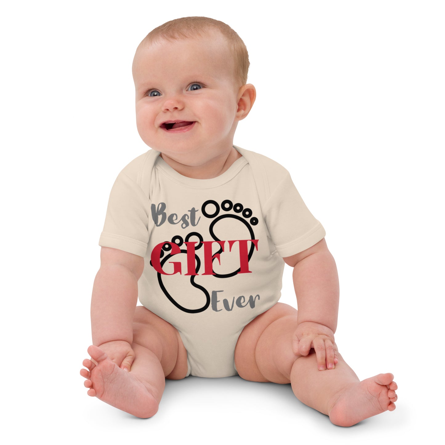 Best Gift Ever Baby Foot Organic cotton baby bodysuit