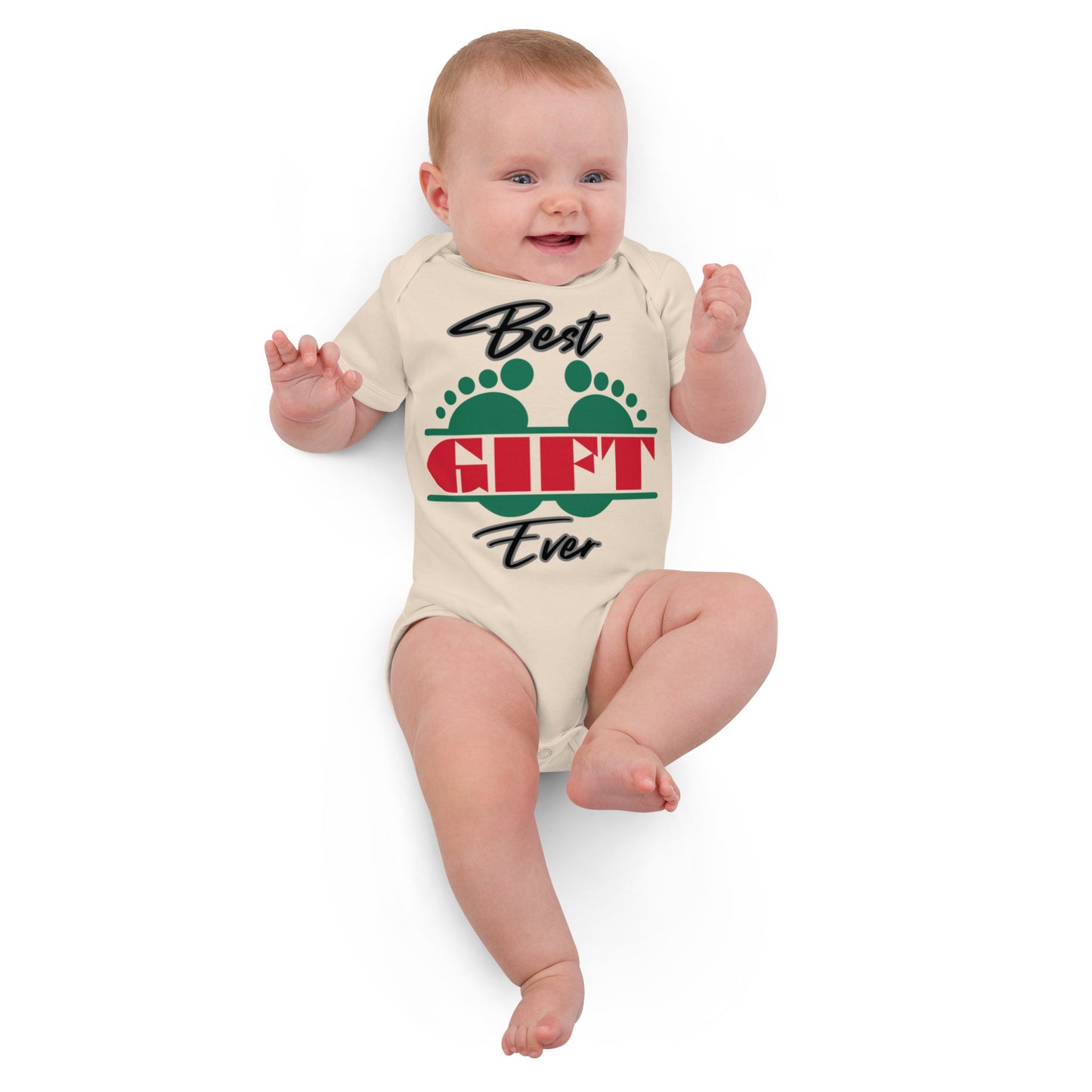 Best Gift Ever Baby Foot Organic 100% cotton baby bodysuit