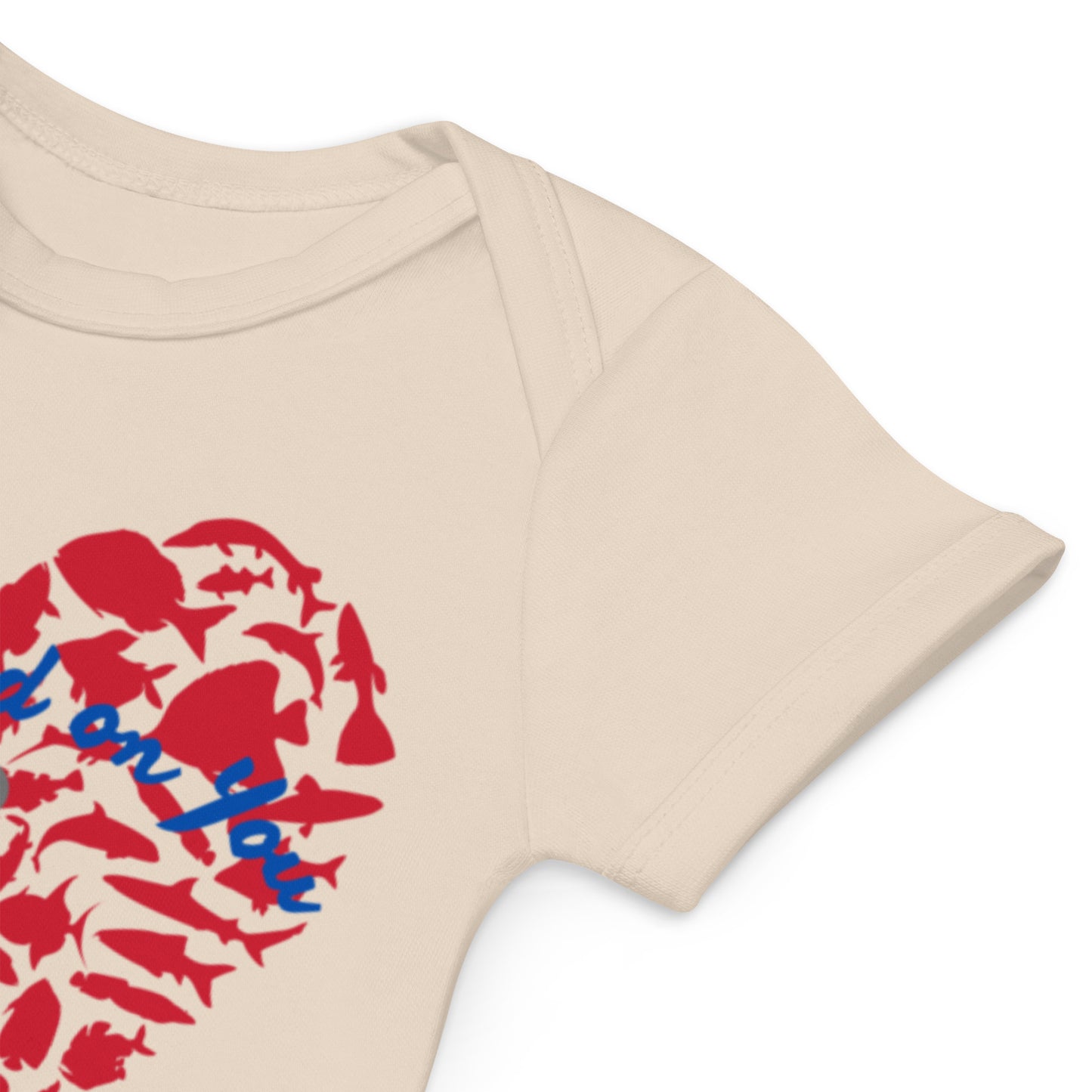 Fishing Love Organic 100% cotton baby bodysuit