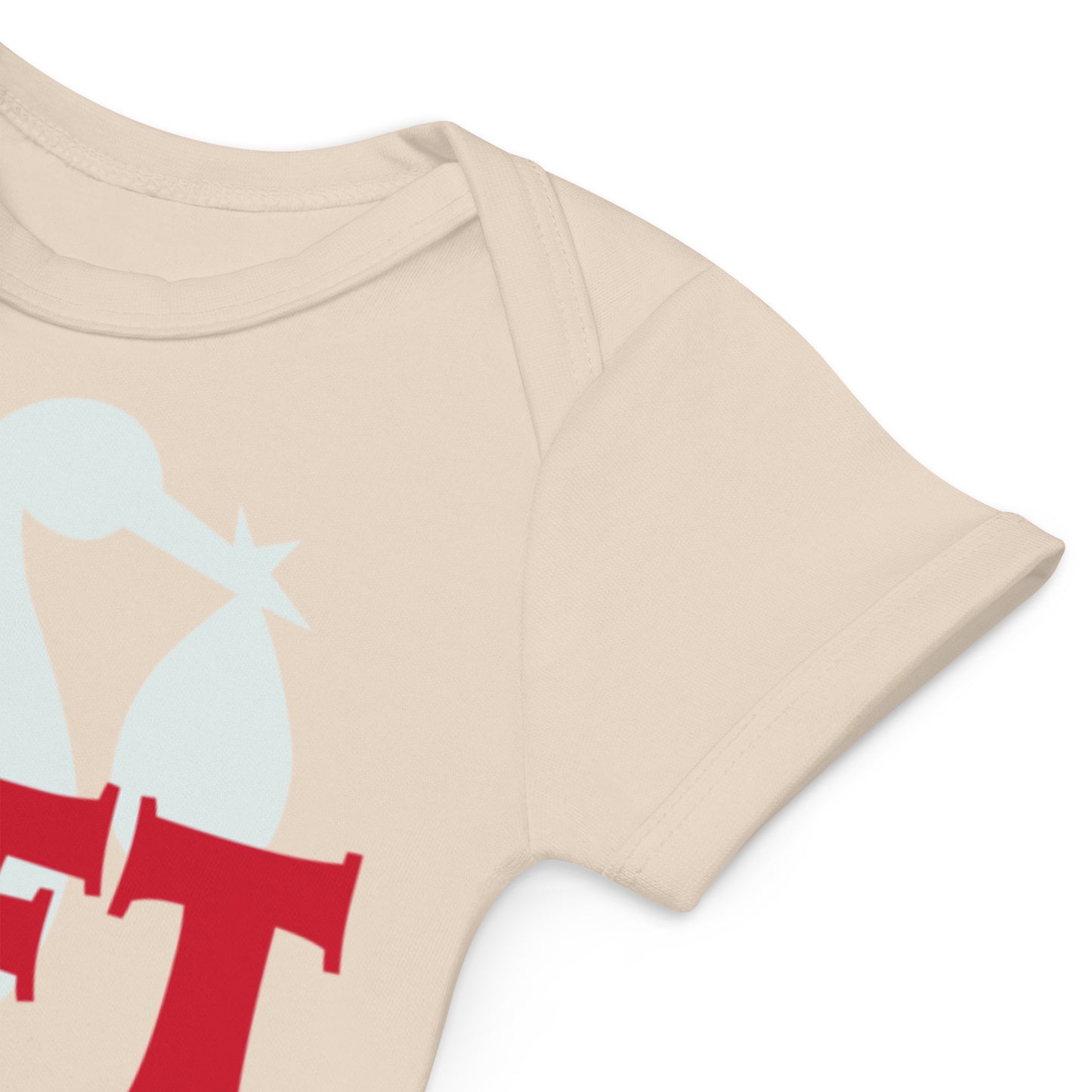 Best Gift Ever Stork with Baby Organic cotton baby bodysuit