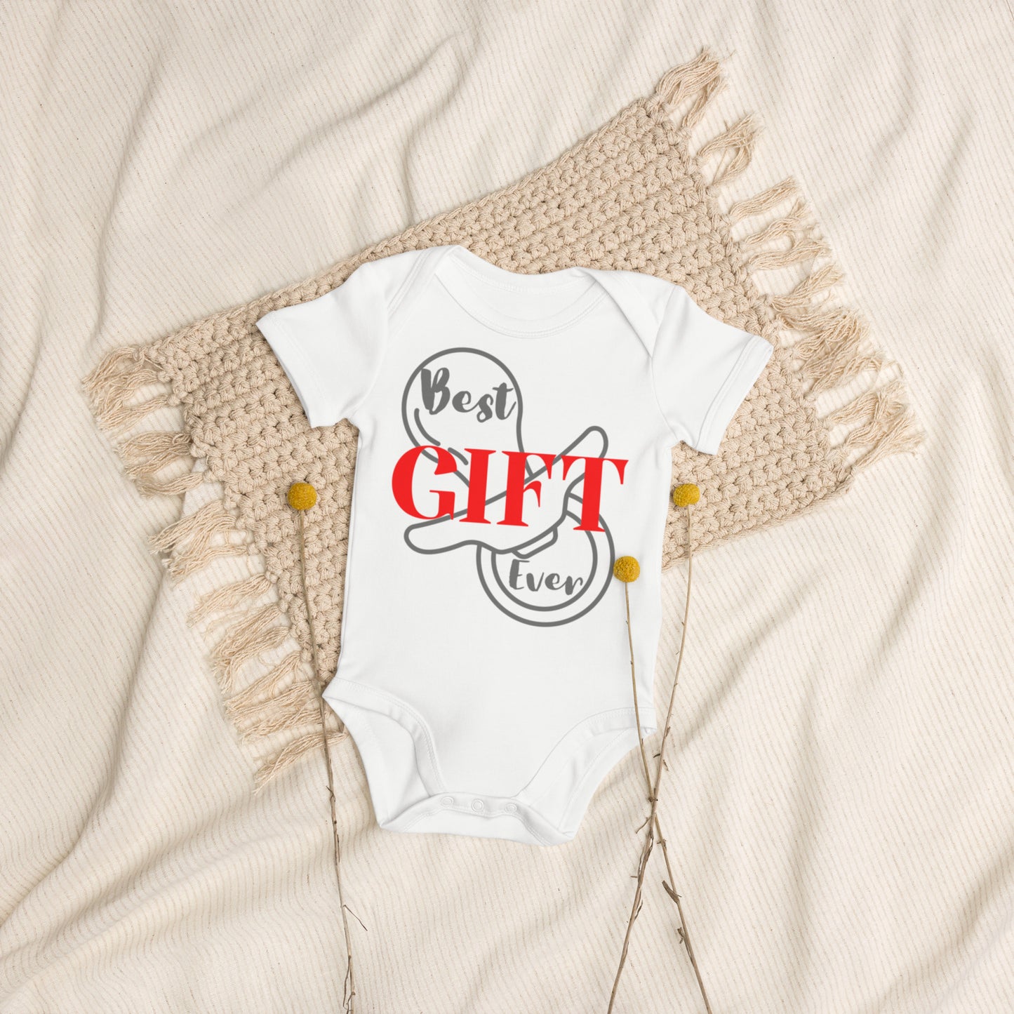 Best Gift Ever Organic 100% Cotton baby bodysuit