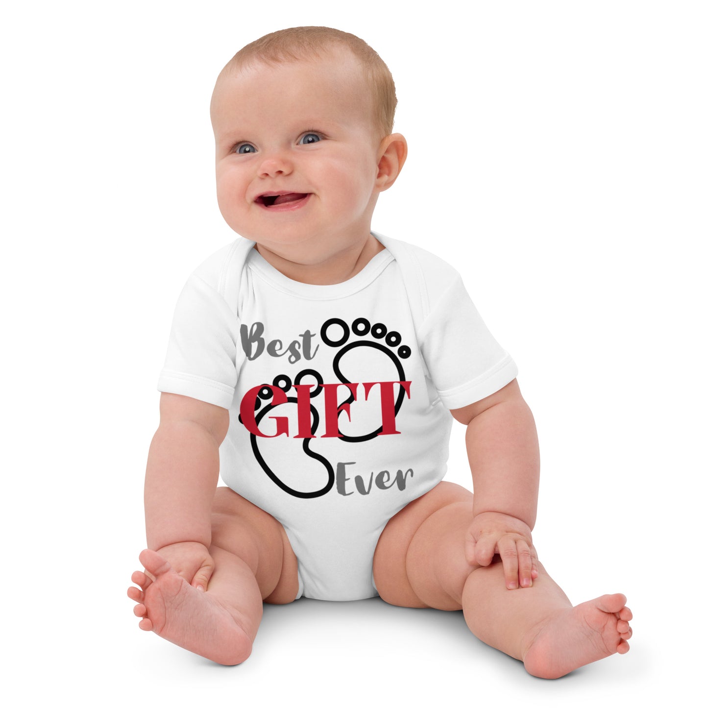 Best Gift Ever Baby Foot Organic cotton baby bodysuit