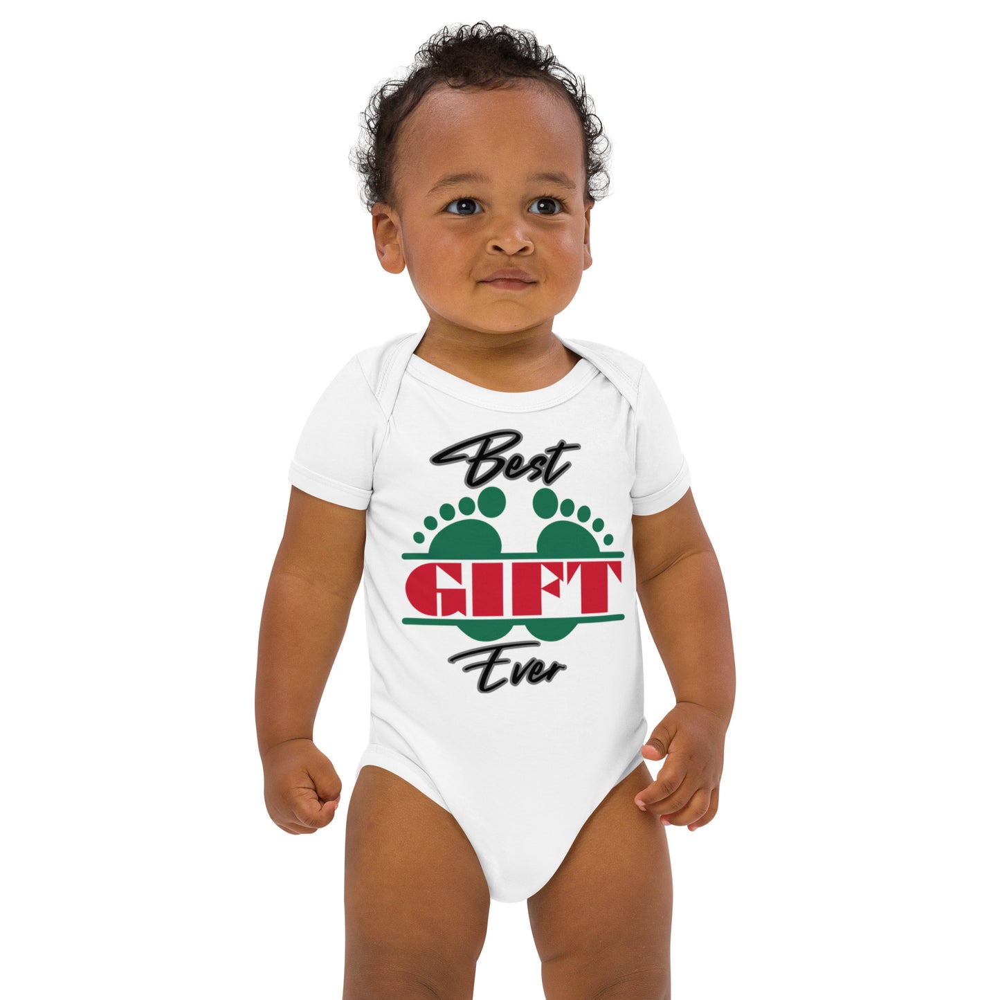 Best Gift Ever Baby Foot Organic 100% cotton baby bodysuit