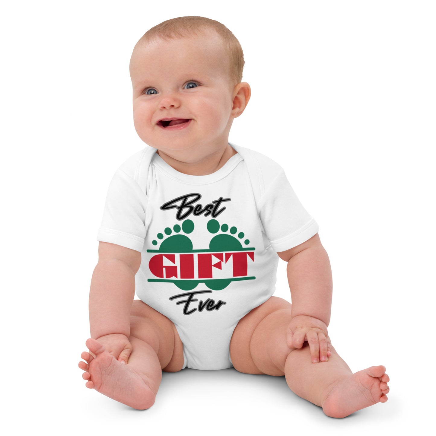 Best Gift Ever Baby Foot Organic 100% cotton baby bodysuit