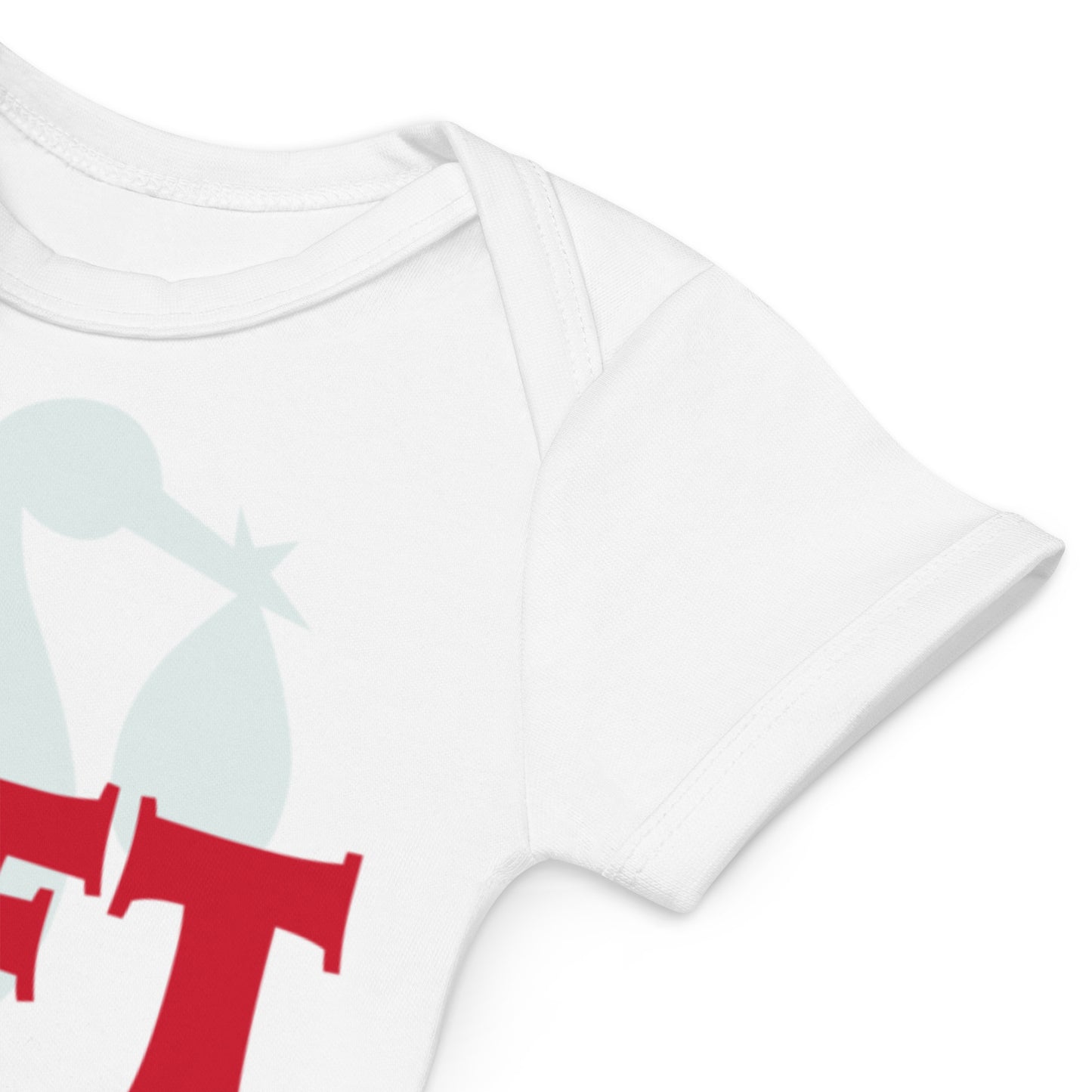 Best Gift Ever Stork with Baby Organic cotton baby bodysuit