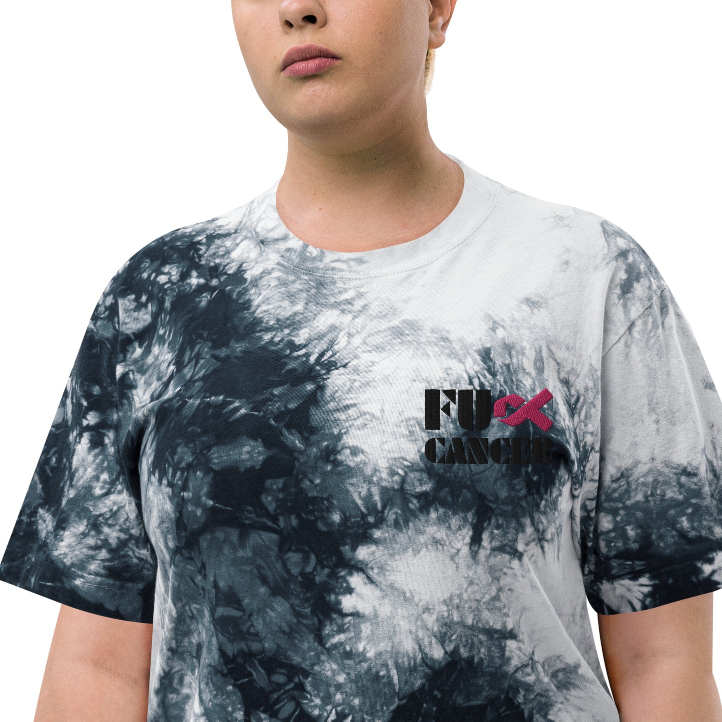 Fuck Cancer, Cancer Survivor Gift,100% US grown cotton, Oversized tie-dye t-shirt
