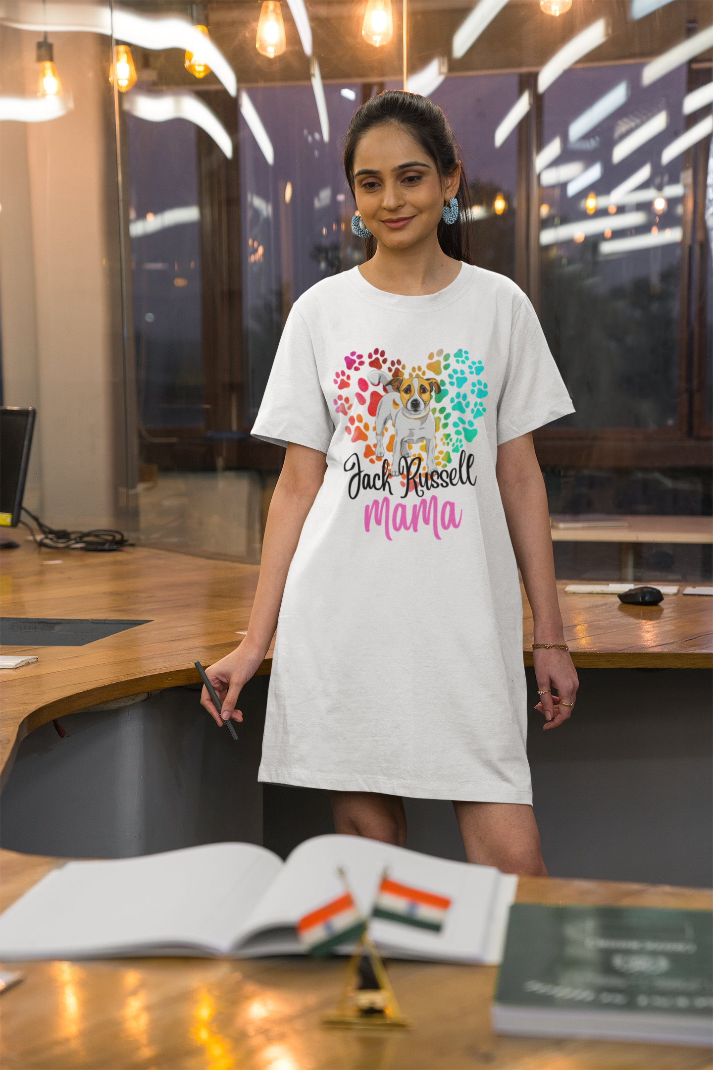 Jack Russell Mama Women's T-shirt dress