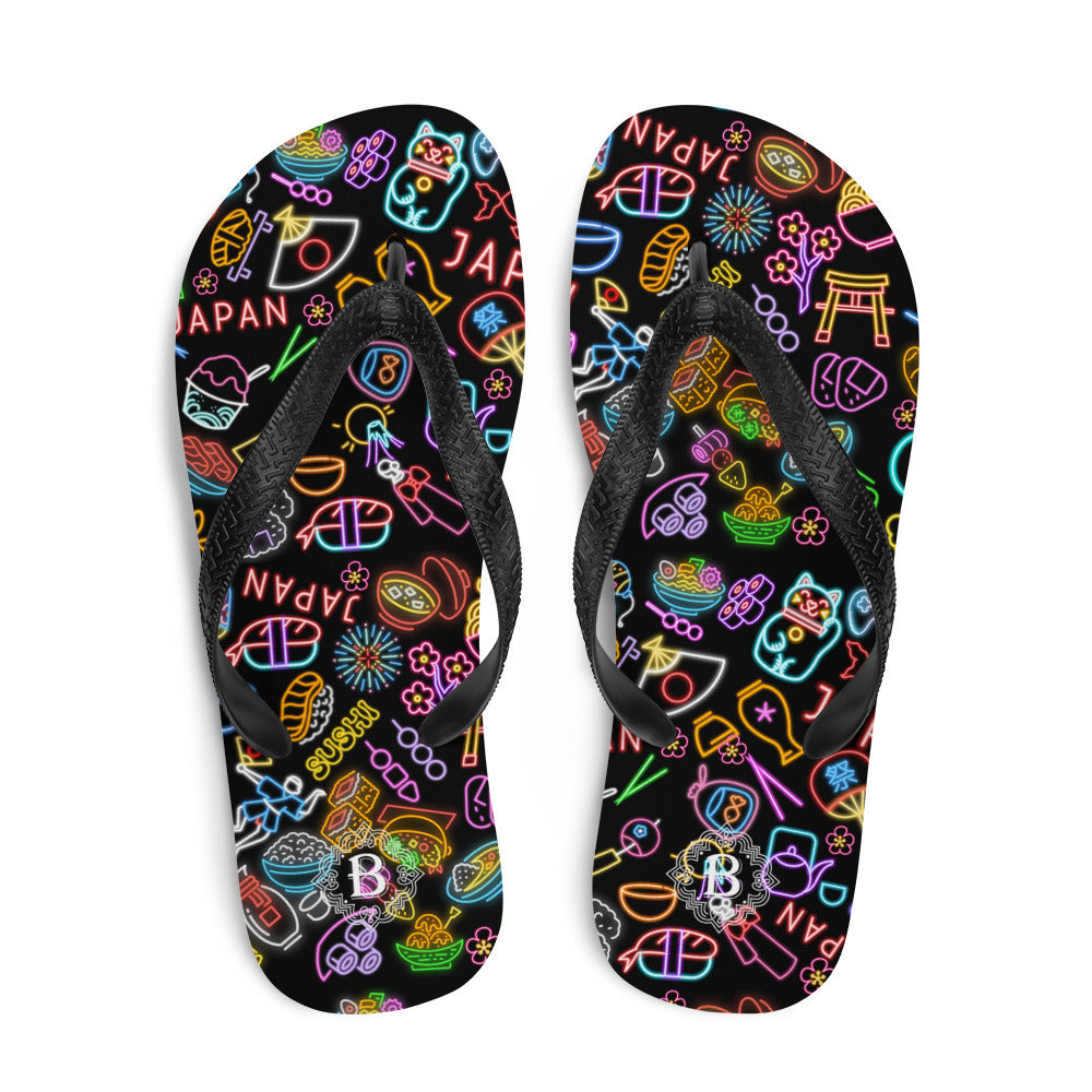Japanese Neon Sign.Flip-Flops