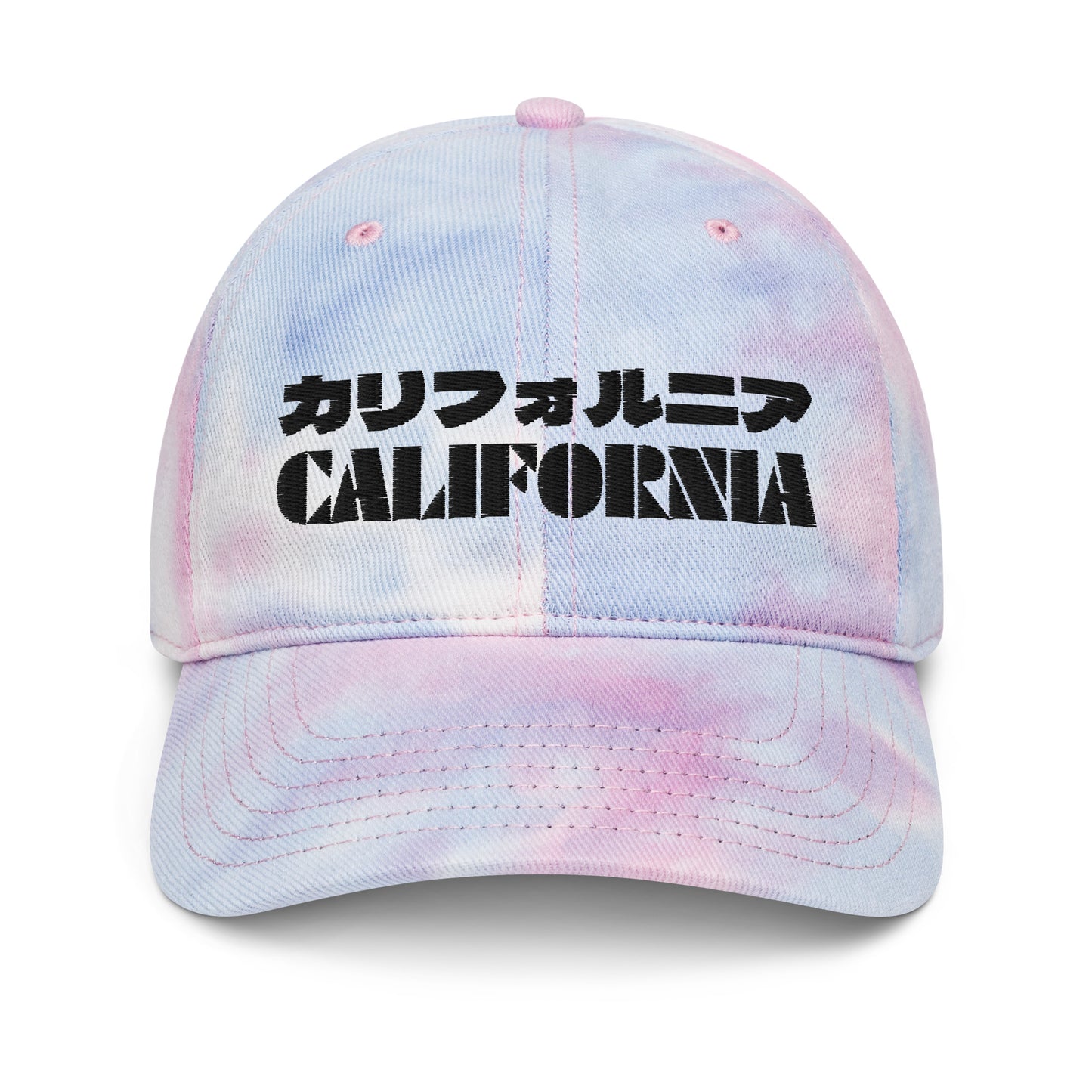 California Grizzly Bear Japanese Katakana Tie dye hat